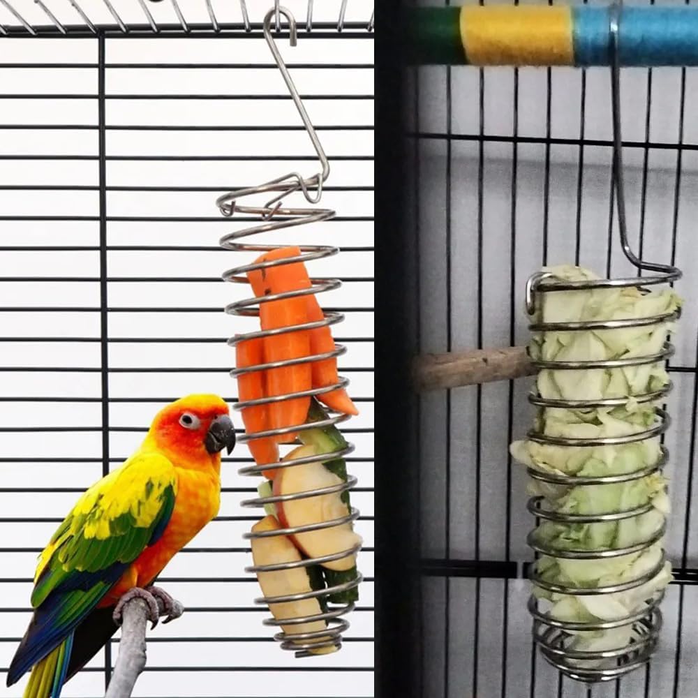 2 Pack Millet Spray Holder Parrot Spray Millet Treat Holder Parakeet Treat Sticks Feeder for Natural Bird Millet Treats Crunch Sticks Bars Bird Chew Toys Carrot Cuttlebone Calcium Block - Happypetzone.online - Image 6