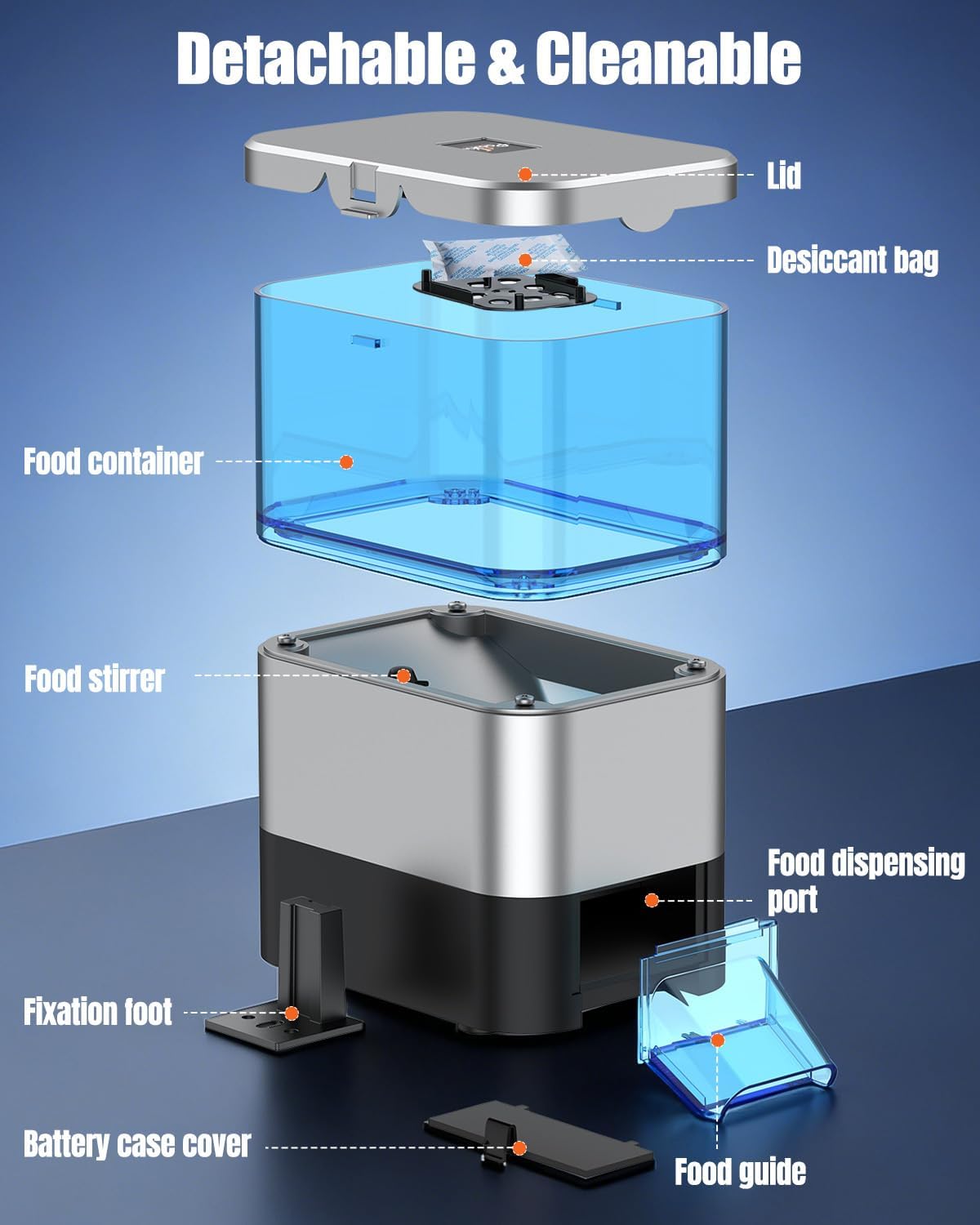 Pawfly Automatic Fish Feeder for Pond, 2.8 L Large Capacity Pond Fish Feeder with Timer, Adjustable Auto Fish Food Dispenser, Moisture-Proof Outdoor Koi Fish Feeder, Battery Powered (Not Included) - Happypetzone.online - Image 9
