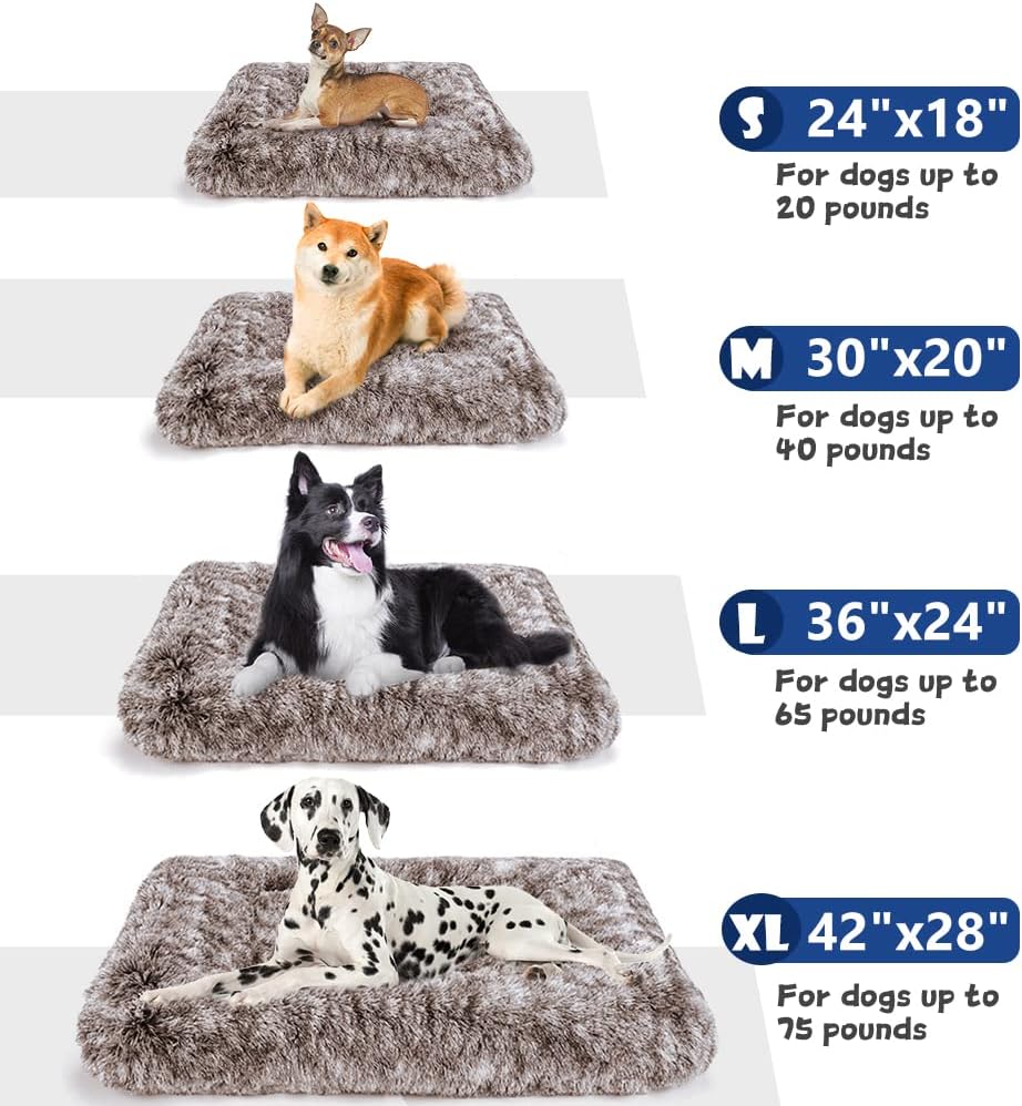 ULIGOTA Dog Bed Crate Pad Plush Soft Dog Crate Bed for Small Medium Large Dogs and Cats Washable Anti-Slip Kennel Crate Mats for Sleeping and Anti AnxietyS - Happypetzone.online - Image 7