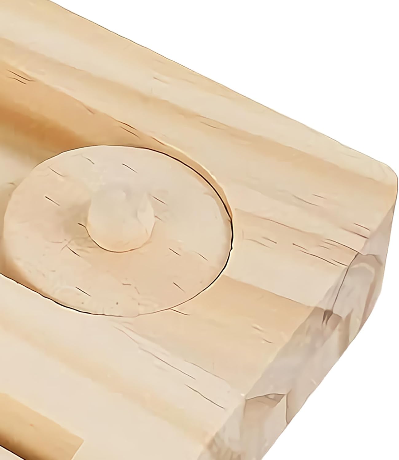 Cute Pet Puzzle Toys - Hamster Brain Trainer, Single Pitted Board for Food Discovery, Organic Birch Feeder with Hidden Chambers, Accessory, Natural Plaything for Scenting, Foraging & Burrowing - Happypetzone.online - Image 9