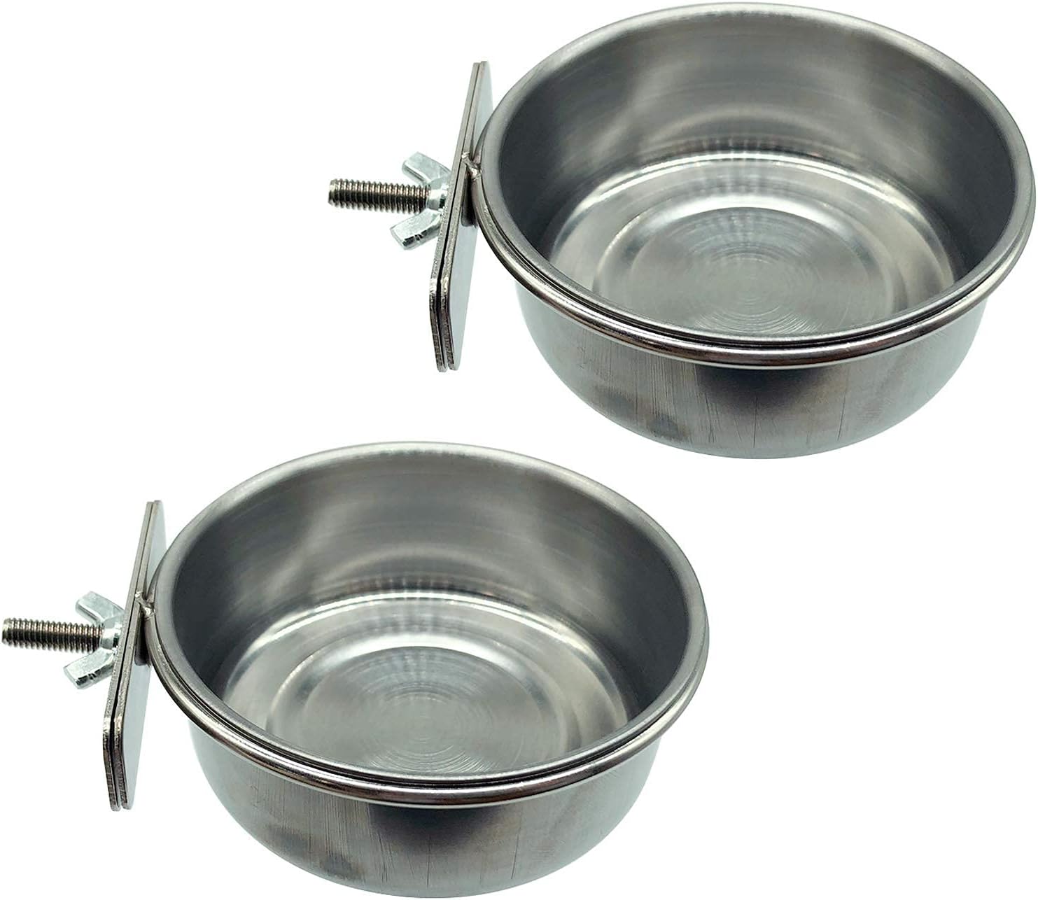 Tfwadmx Bird Feeding Dish Cups Parrot Food Bowl Clamp Holder Coop Cup, 2PCS Bird Cage Water Bowl for Parakeet African Greys Conure Cockatiels Lovebird Budgie Chinchilla - Happypetzone.online - Image 9