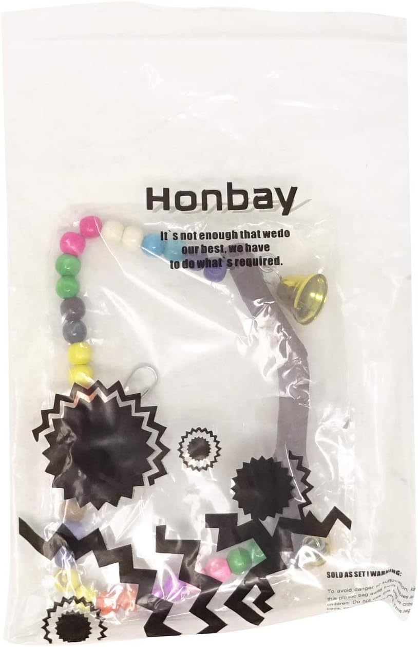 Honbay Wooden Bird Swing Perch Parrot Hanging Toy for Small Sized Birds - Happypetzone.online - Image 7