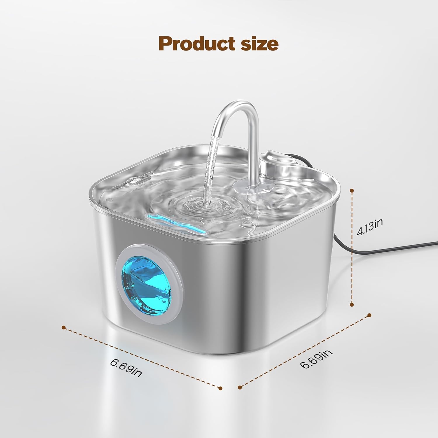 Cat Water Fountain Stainless Steel: Pet Fountains for Cats/Dog Indoor Automatic Waterer Bowls for Drinking Small Animal Water Dispenser Metal Pets Watering Faucet Bottle Auto Kitty Watering Supplies - Happypetzone.online - Image 8