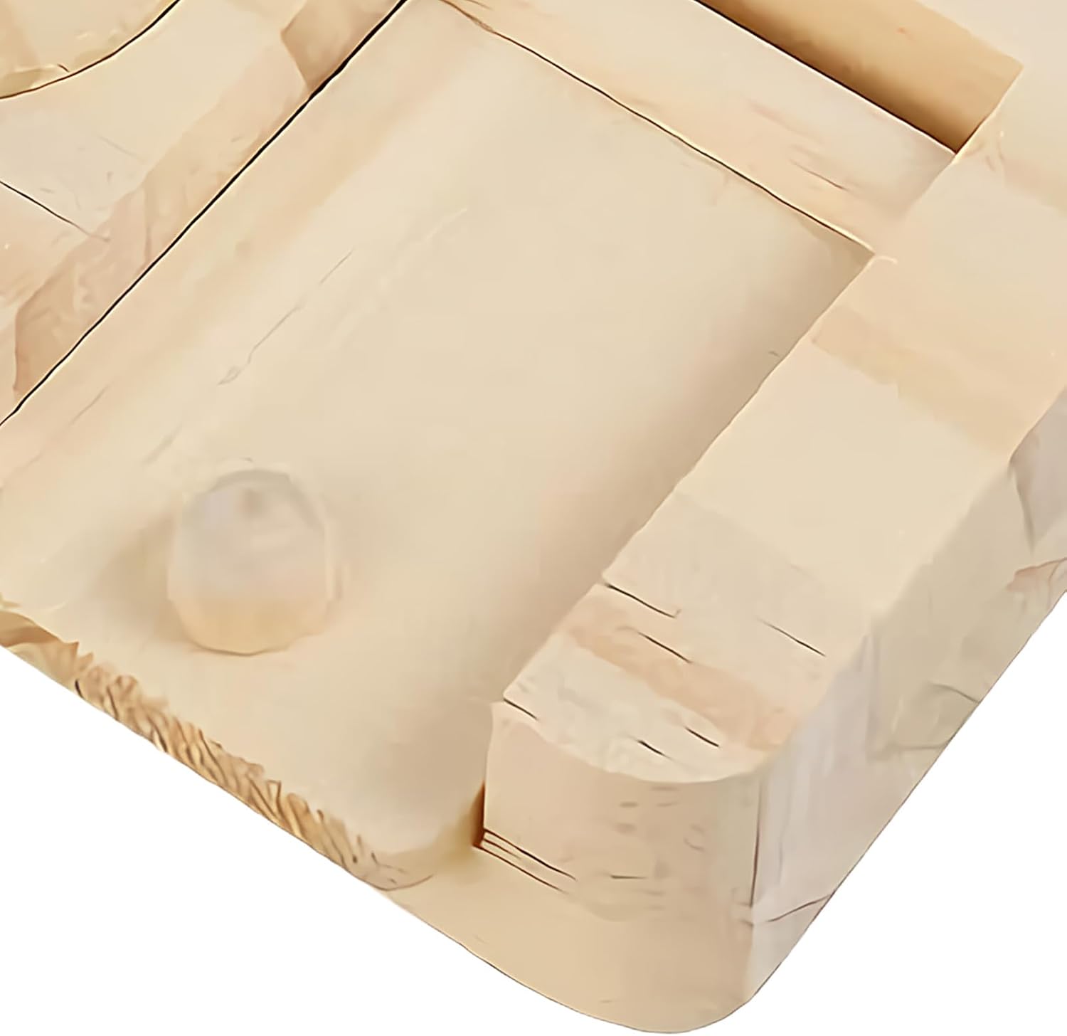 Cute Pet Puzzle Toys - Hamster Brain Trainer, Single Pitted Board for Food Discovery, Organic Birch Feeder with Hidden Chambers, Accessory, Natural Plaything for Scenting, Foraging & Burrowing - Happypetzone.online - Image 8