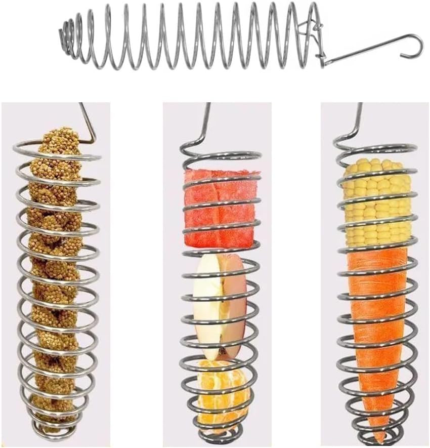 2 Pack Millet Spray Holder Parrot Spray Millet Treat Holder Parakeet Treat Sticks Feeder for Natural Bird Millet Treats Crunch Sticks Bars Bird Chew Toys Carrot Cuttlebone Calcium Block - Happypetzone.online - Image 8