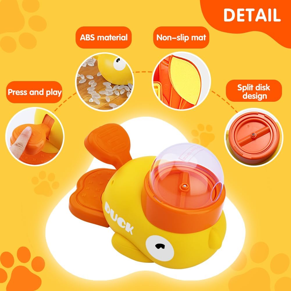 Interactive Cat Treat Dispenser, Slow Feeder Cat Puzzle Toy Duck Shaped Design - Happypetzone.online - Image 2