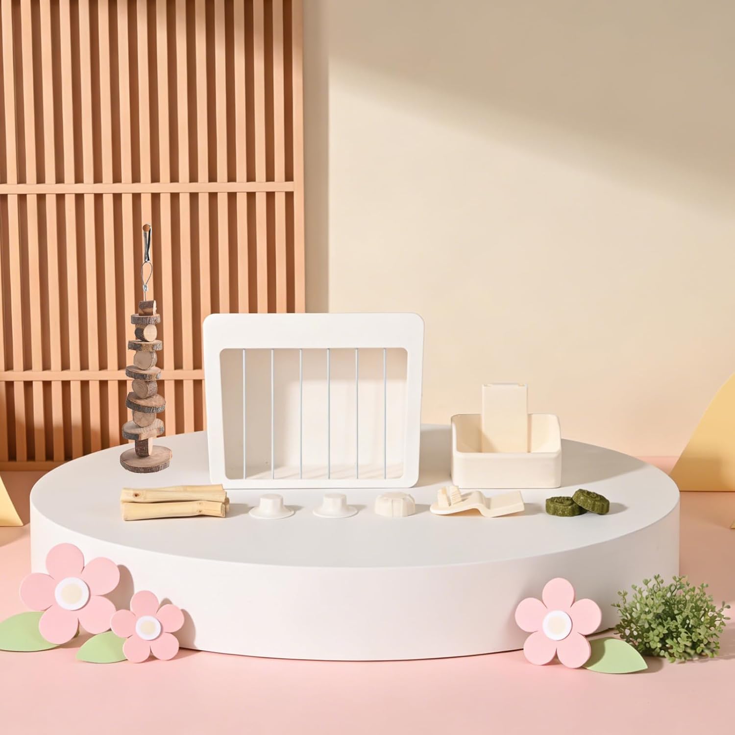 RUBYHOME Rabbit Hay Feeder Guinea Pig Food Feeder Adjustable Height Rabbit Feeder Guinea Pig Food Bowl Complete Bunny Bundle Bunny Accessories for Rabbits, Guinea Pigs, Chinchillas - Happypetzone.online - Image 7
