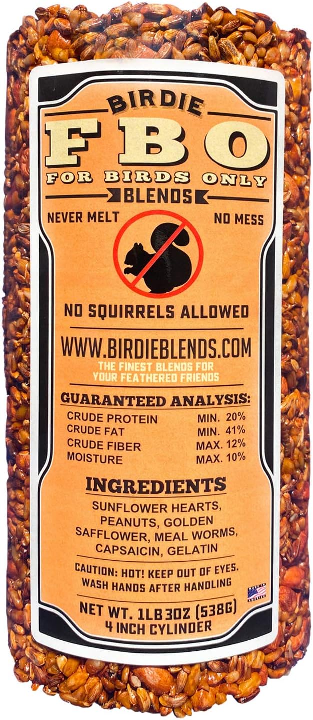 FBO: for Birds Only Wild Bird Seed 4" Cylinders - Squirrels Don't Like It! - Happypetzone.online - Image 2