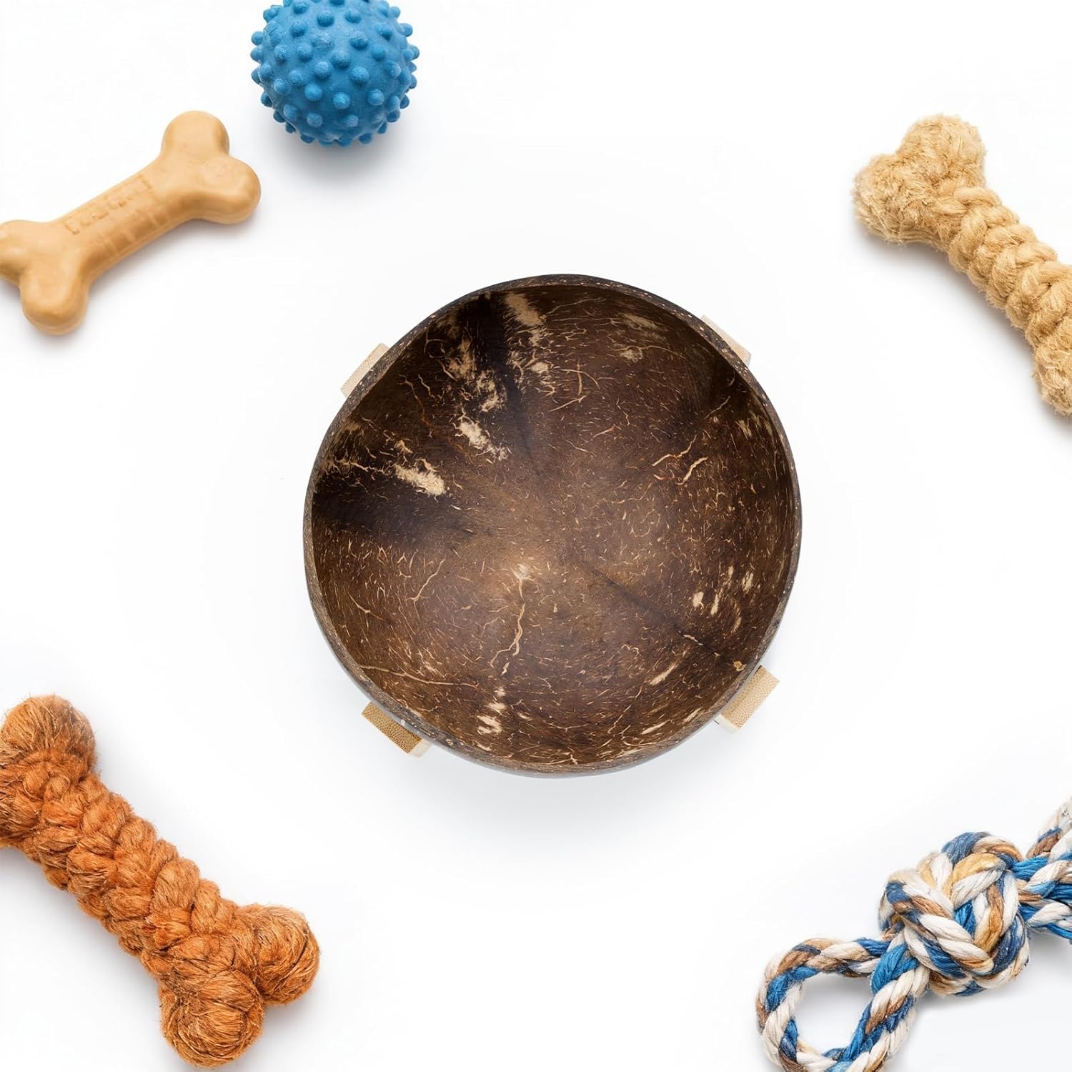 Handmade Natural Coconut Shell Dog Bowl, Eco-Friendly Pet Food Dish, Easy-to-Clean Sustainable Feeding Bowl for Small Dogs - Happypetzone.online - Image 6