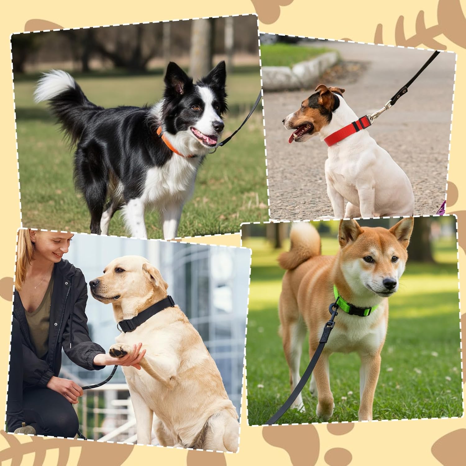 24 Pcs Dog Collars Bulk Adjustable Soft Breathable Premium Nylon Collar Reflective Dog Collar with Buckle for Medium Large Breeds for PET Travel Walk Daily (L, 8 Colors) - Happypetzone.online - Image 7