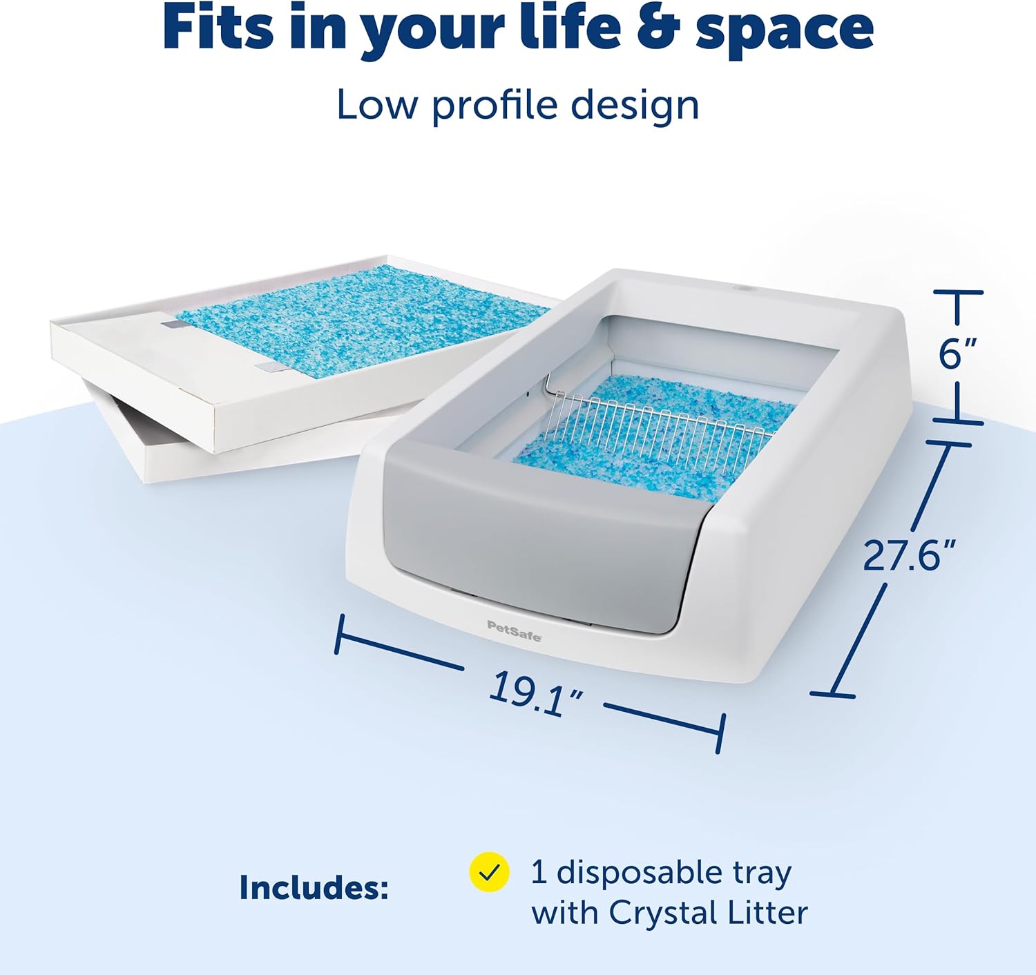 PetSafe ScoopFree Crystal Classic Self-Cleaning Litter Box System – Automatic Cat Litter Box - Advanced Odor Control – Includes Disposable Crystal Litter Tray (PAL00-17296) - Happypetzone.online - Image 7