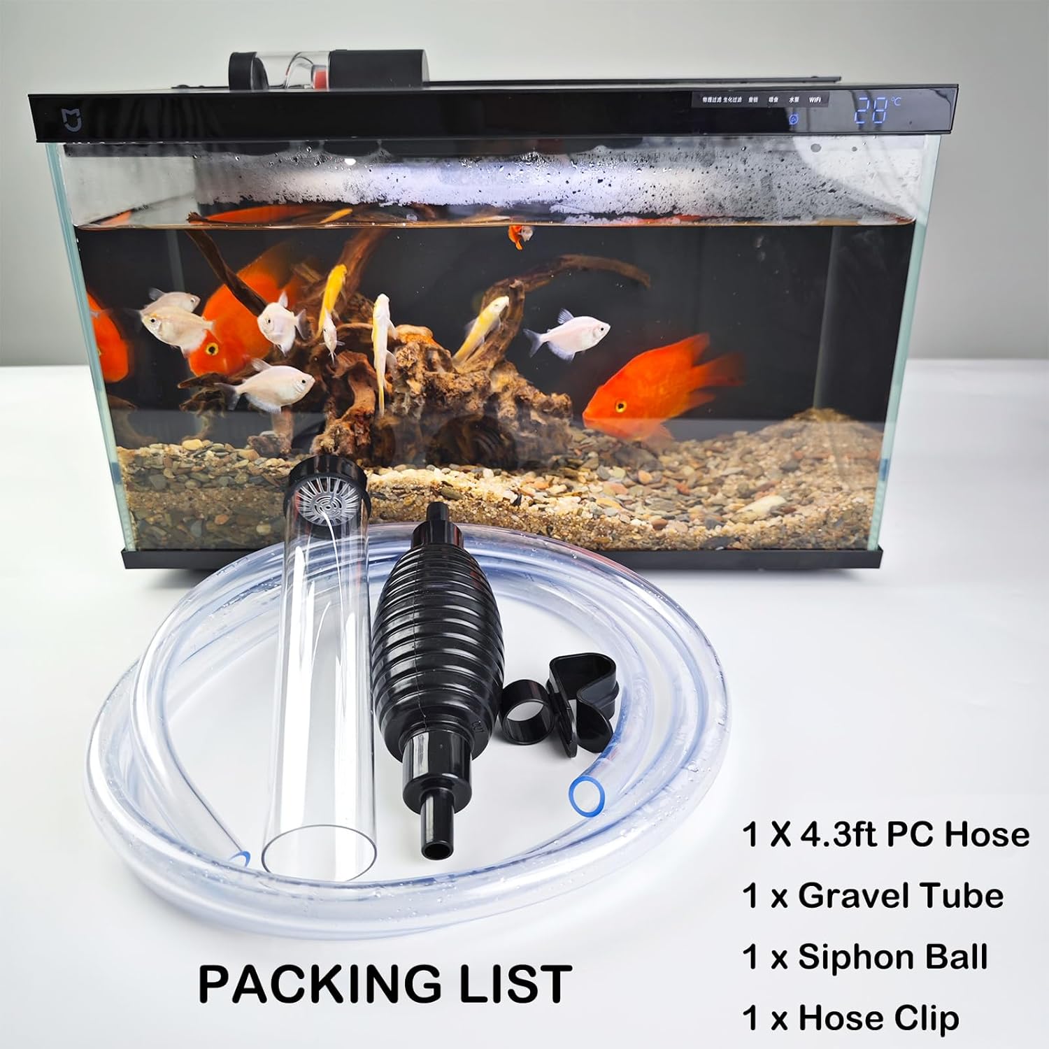 4.3ft Fish Tank Cleaner Aquarium Siphon Gravel Vacuum for Aquarium Fish Tank Changing Water Cleaning Gravel and & Sand - Happypetzone.online - Image 8