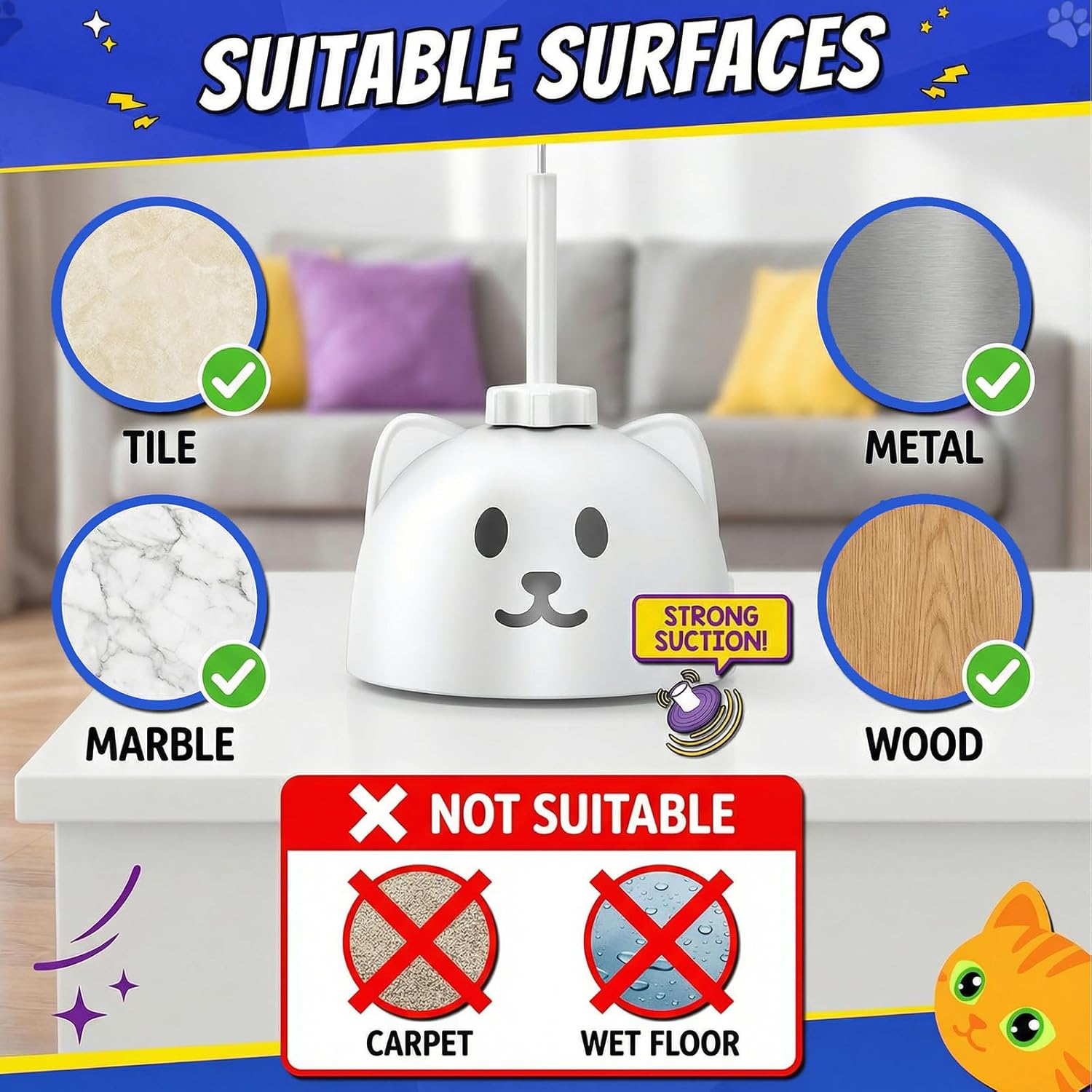 Interactive Cat Toys for Indoor Cats - Automatic Flying Bird Feather Toy, USB Rechargeable Electric Cat Teaser with Sticky Suction Base, Smart Motion Activated Self-Play Enrichment Toy for Bored Cats - Happypetzone.online - Image 8