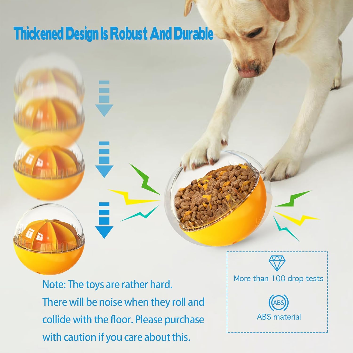 Dog Treat Ball, Interactive Squeaky Mental Stimulation Toys, Slow Feeder Puzzle Toys for Medium/Large Dog Breeds - Happypetzone.online - Image 6