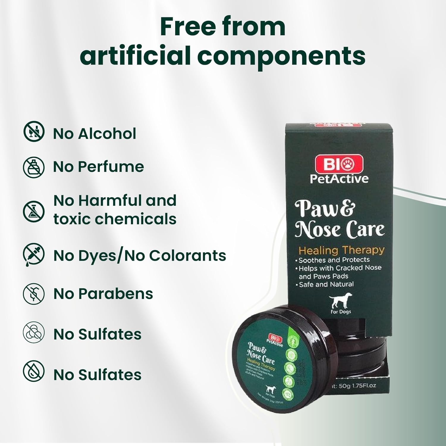 Bio PetActive Paw & Nose Balm for Dogs - 100% Natural Lick-Safe Moisturizing Balm with Vitamin E-Rich Olive Oil, Calendula & Beeswax - Helps Protect, Heal & Soothe Dry Cracked Paws & Nose - 1.75 oz - Happypetzone.online - Image 4