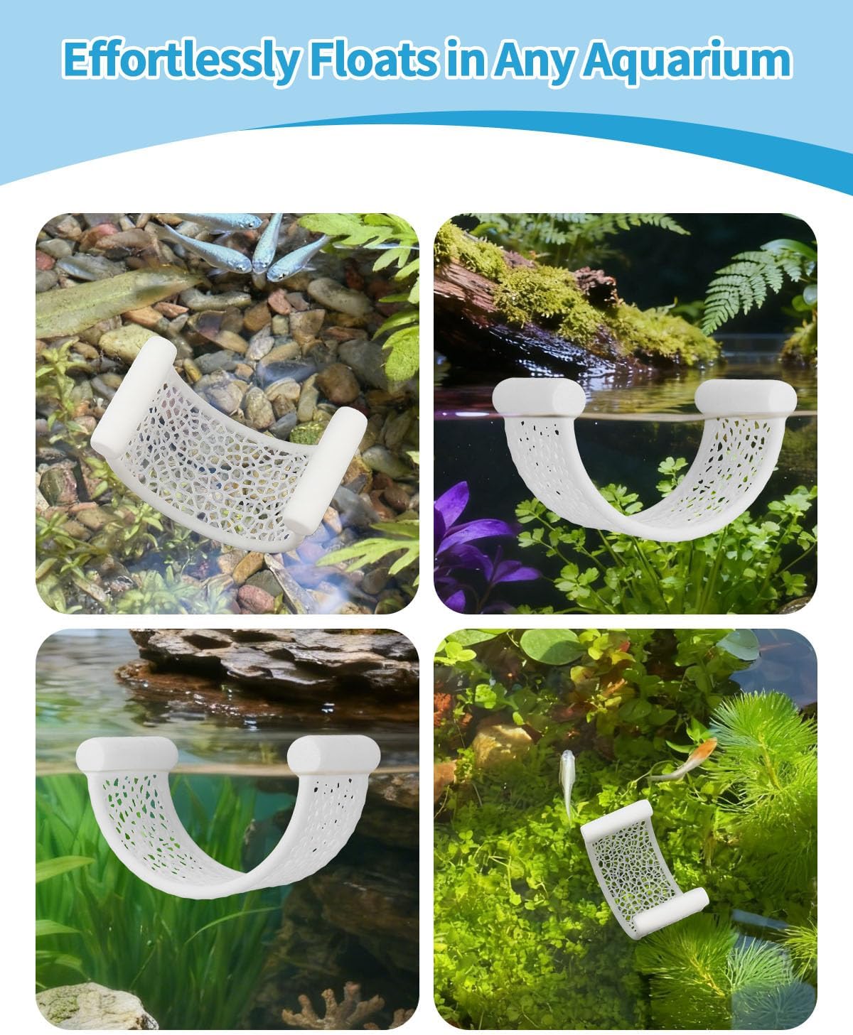 Floating Betta Hammock, Betta Fish Hammock, Floating Rest Platform or Small Aquariums, Nano Tanks, Shrimp, Corydoras, Betta Fish Tank Accessories, Fish Tank Decor, 3D Printed Aquarium Decor (White) - Happypetzone.online - Image 7