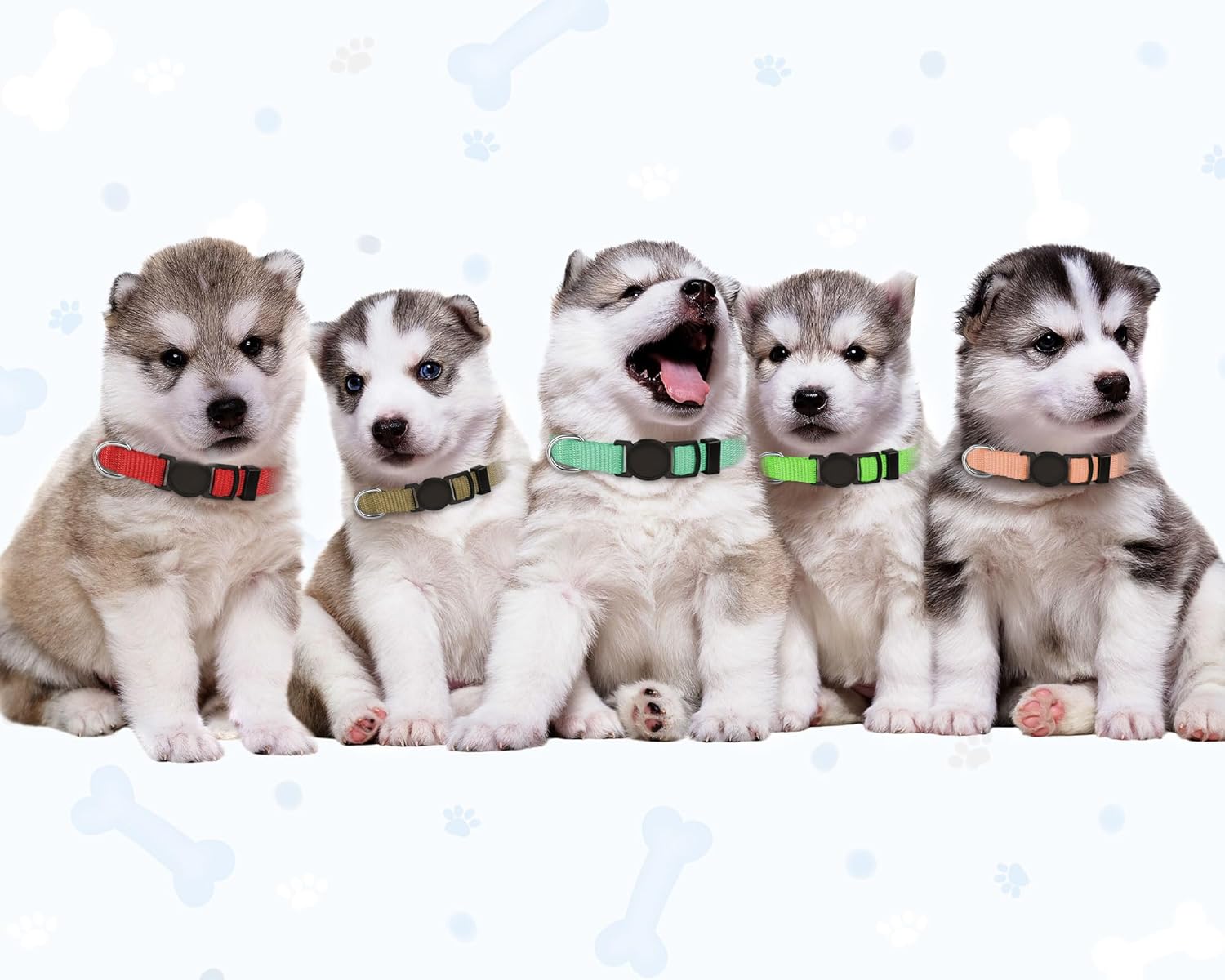20 PCS Puppy Collars for Litter,Puppy Collars for Small Puppies,Nylon Breakaway ID Collar Whelping Litter Collars(S) - Happypetzone.online - Image 2