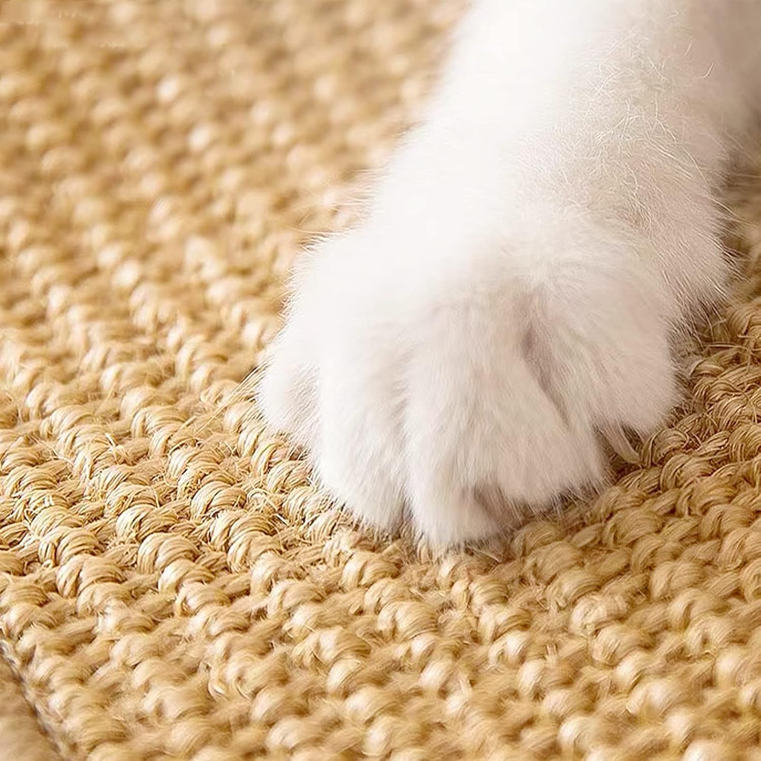 Graciadeco Carpet Cat Scratching Mat Sisal, 2 Packs Sisal Fabric Large 23.6" x 15.7" Scratching Pad for Indoor Cats with Adhesive Hook Loop Tape, Cat Scratching Rug Wall Scratchers for Indoor - Happypetzone.online - Image 4