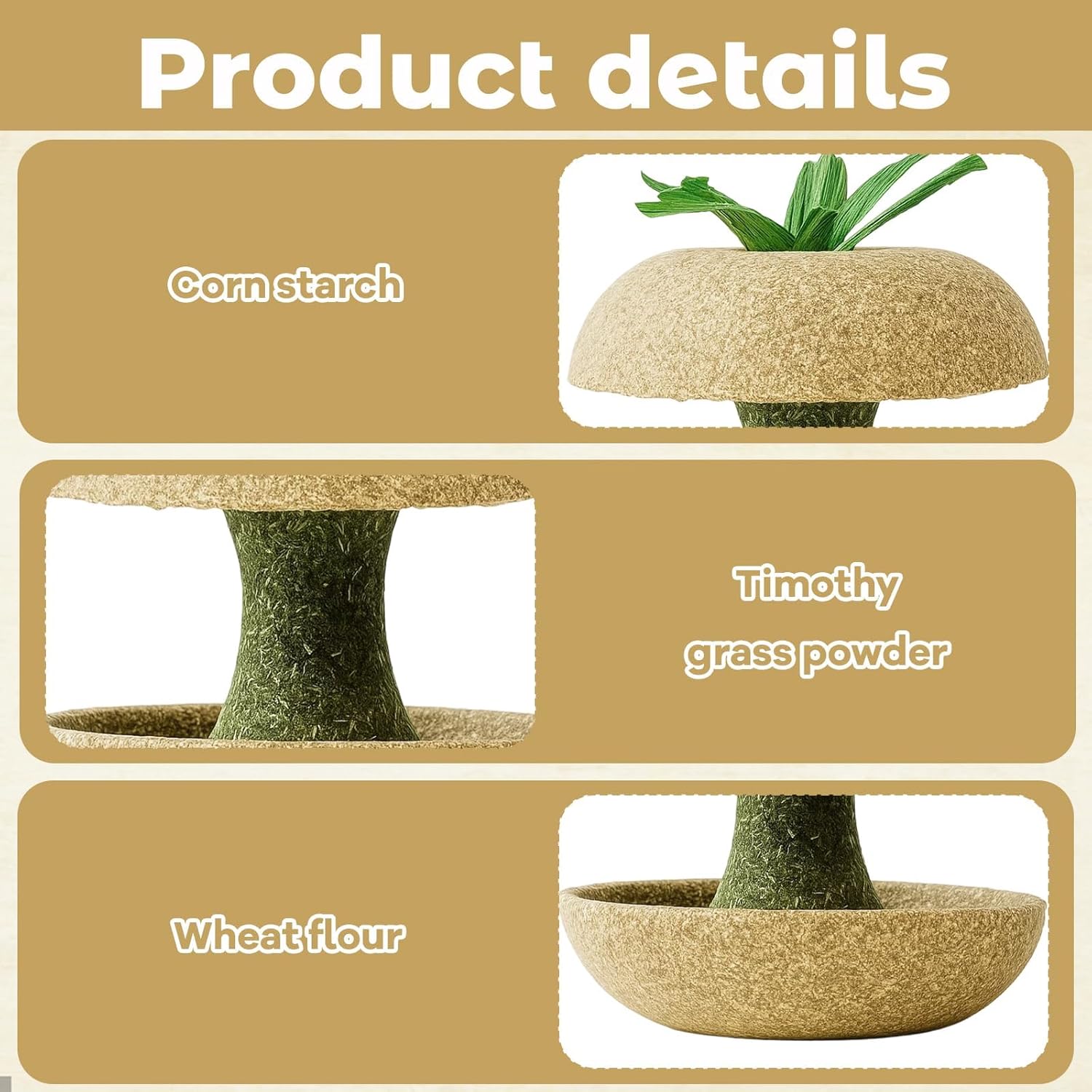 3PCS Hamster Stuff, Rabbit Chew Toys, Rat Toys, 2 Chew Sticks and 1 Apple Core, Small Animal Teeth Care, Natural Wood Material - Happypetzone.online - Image 3