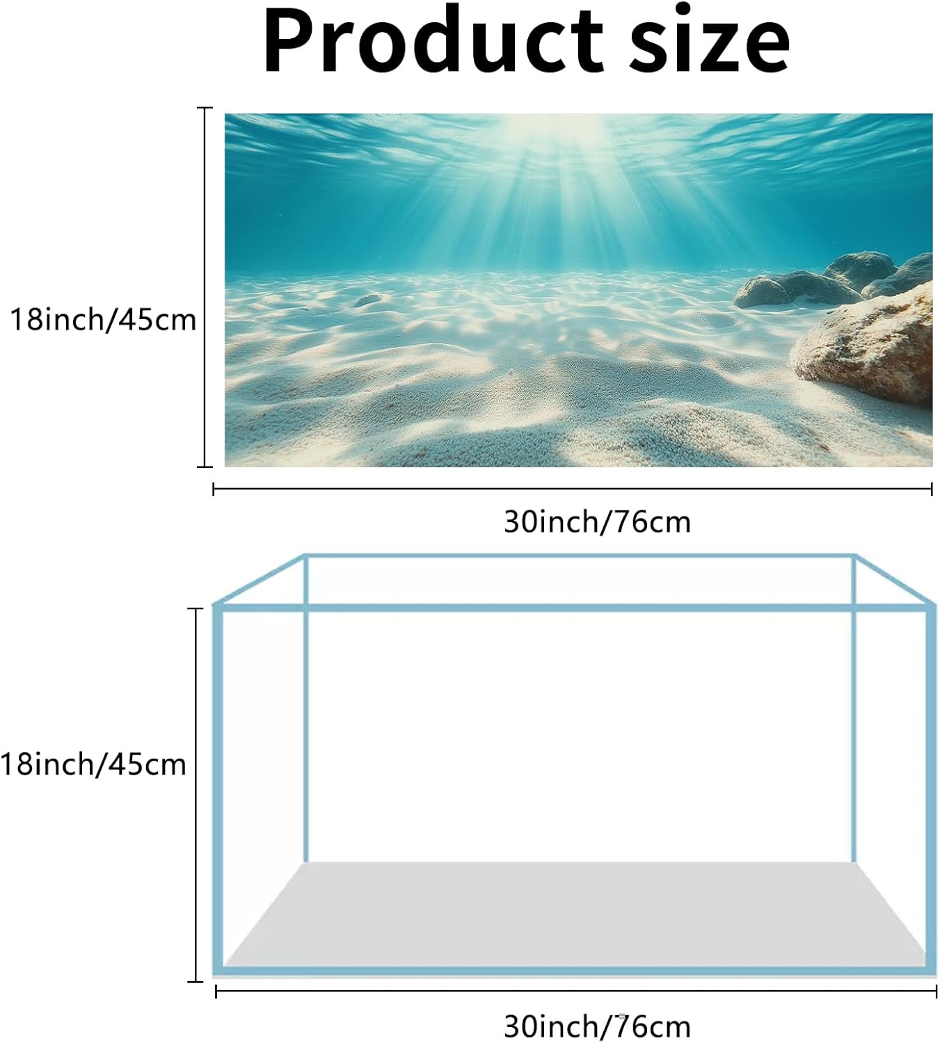 COMSUN 3 Pack Aquarium Background, 30x18 inches Polyester Aquarium Background, Cloth Fish Tank Background, Undersea Ruins Floor Sunshines & Tree Wood Branches Aquatic Plants - Happypetzone.online - Image 2
