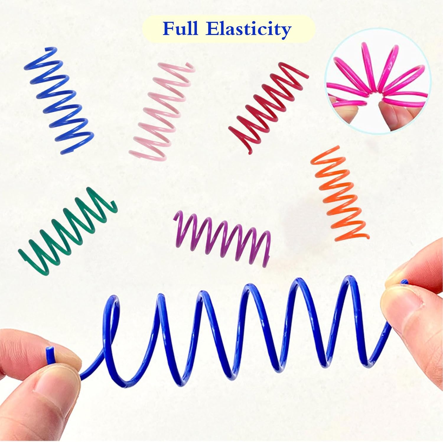 12PCS 12Colors Cat Spring Toys for Indoor Cats, Interactive Coil Springs for Self Play, Durable Heavy Plastic Cat Spiral Spring, Hunting, Biting, Swatting Creative Kitten Toy. - Happypetzone.online - Image 3