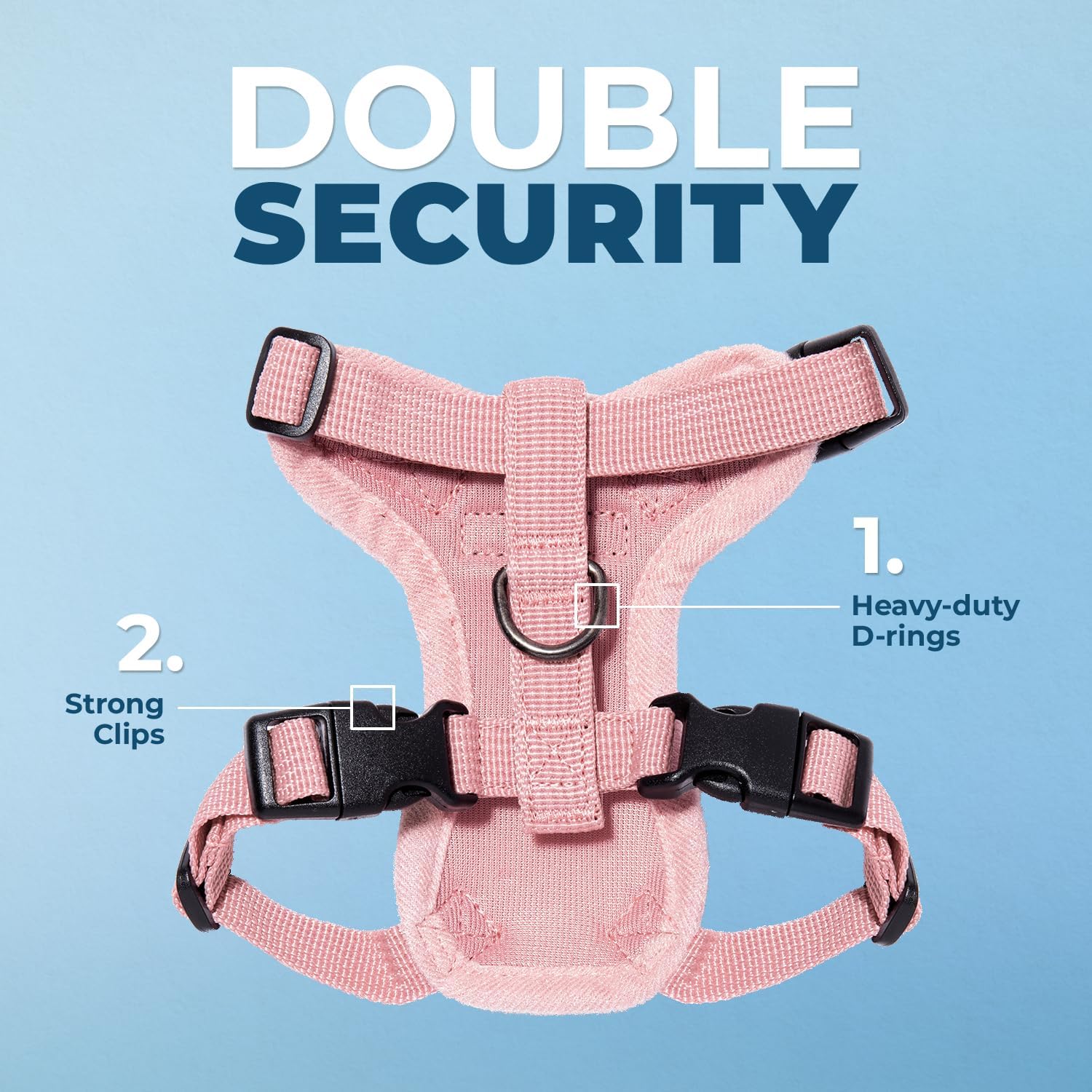 Voyager Escape-Proof Step-in Lock Cat Harness & 5ft Neoprene-Handle Leash Set All-Weather Mesh with Reflective Stitching for Small to Large Cats by Best Pet Supplies, Pink, XXXS - Happypetzone.online - Image 2