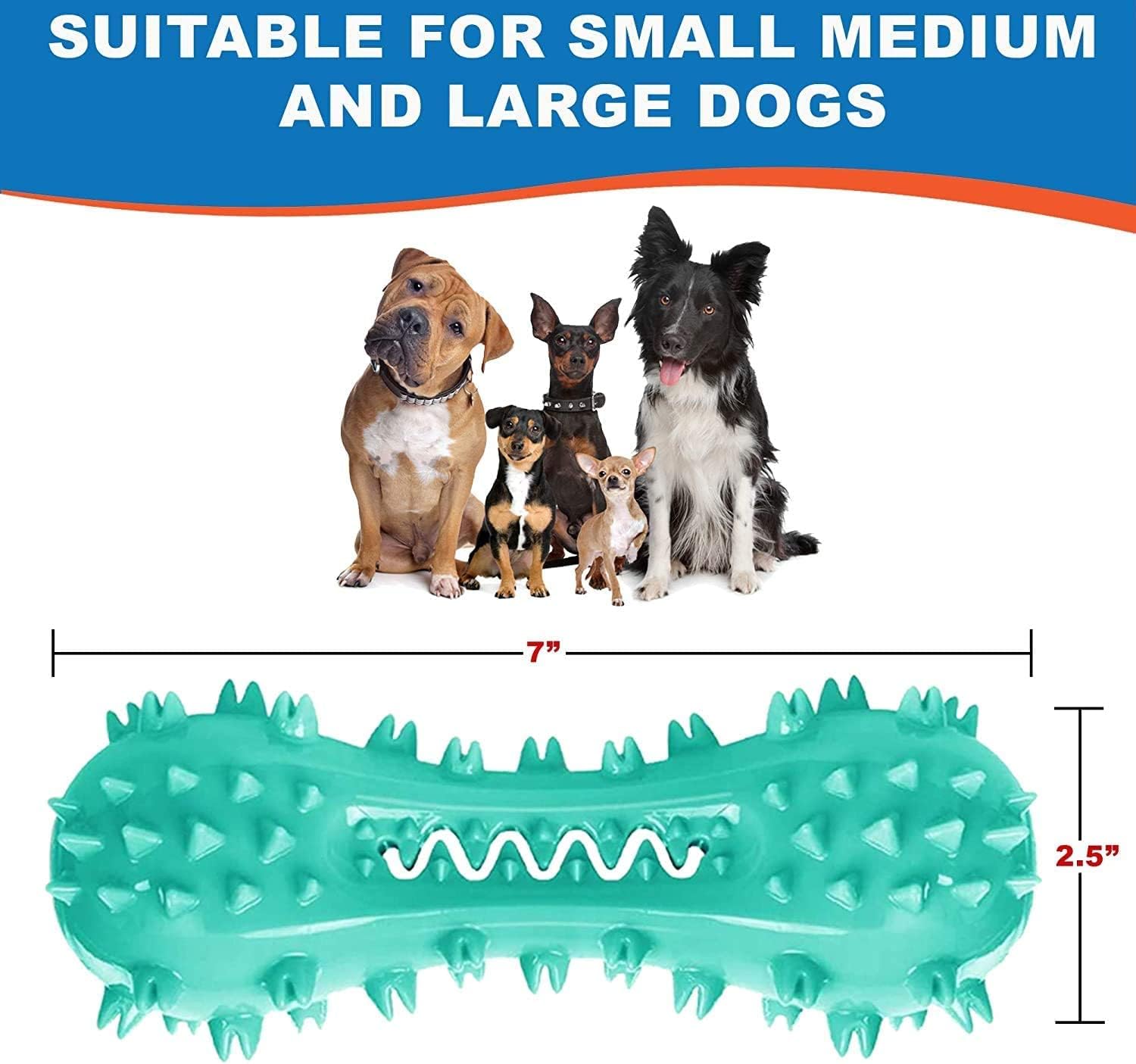 Toothbrush Dog Chew Toy, Stick Bone for Dog Teeth Cleaning, Tooth Brushing, Teething Chew Toys, Dental Oral Care for Small, Medium and Large Dogs(Blue) - Happypetzone.online - Image 2