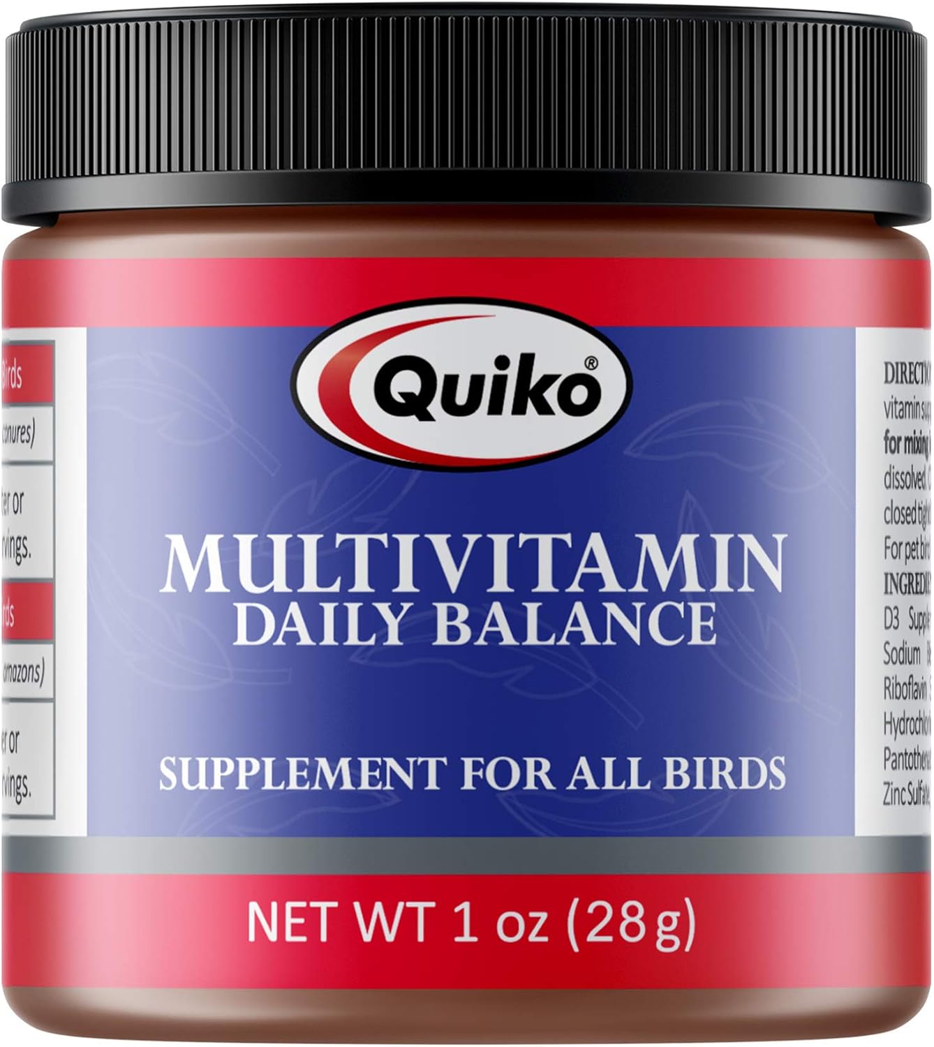 Quiko Multivitamin Daily Balance Vitamin & Mineral Supplement for All Pet Birds, 1.0 Ounce - Happypetzone.online - Image 3