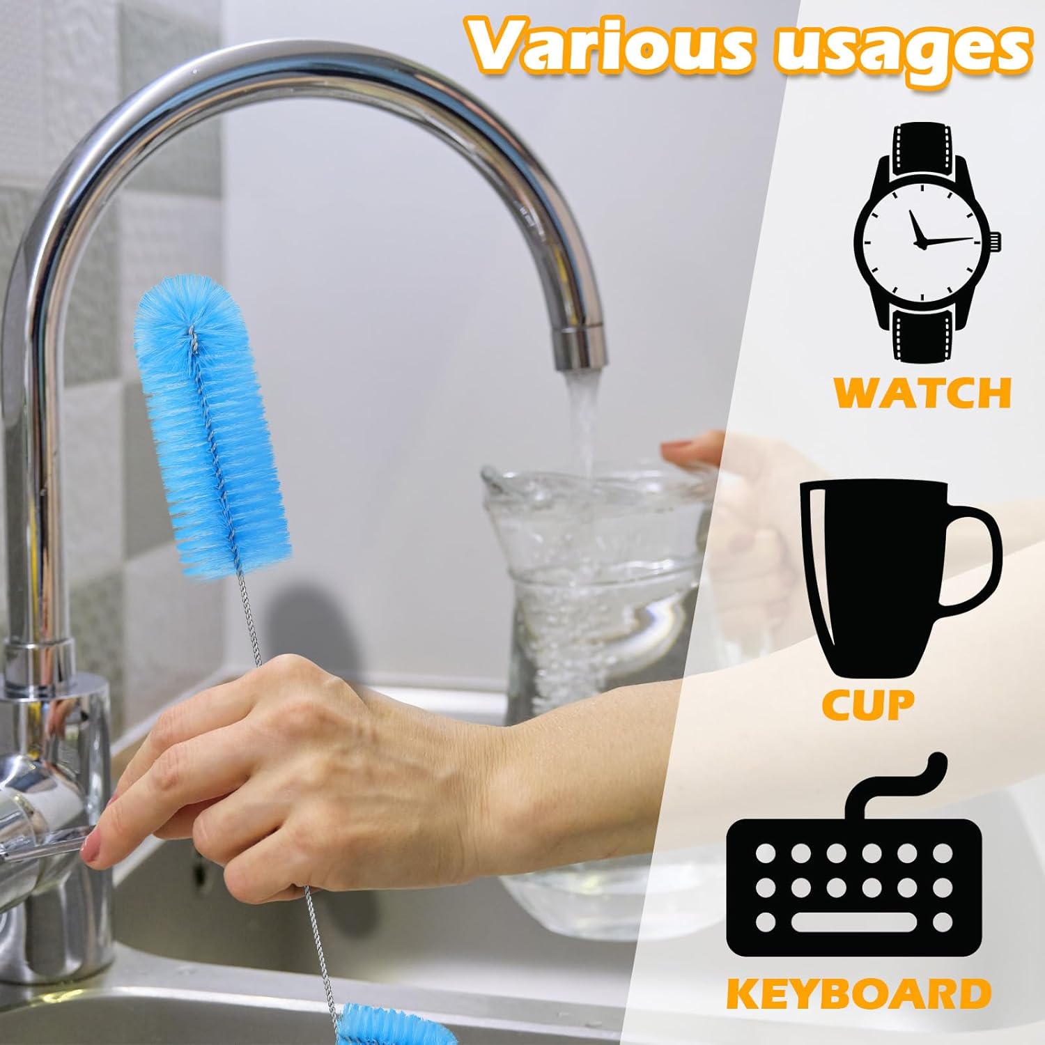 Hummingbird Feeder Cleaning Brush 19 Pieces 3 Size Mini Nylon Double Headed 2 in 1 Hummingbird Brush Hard to Reach Places Tiny Cleaning Kit(Blue) - Happypetzone.online - Image 5