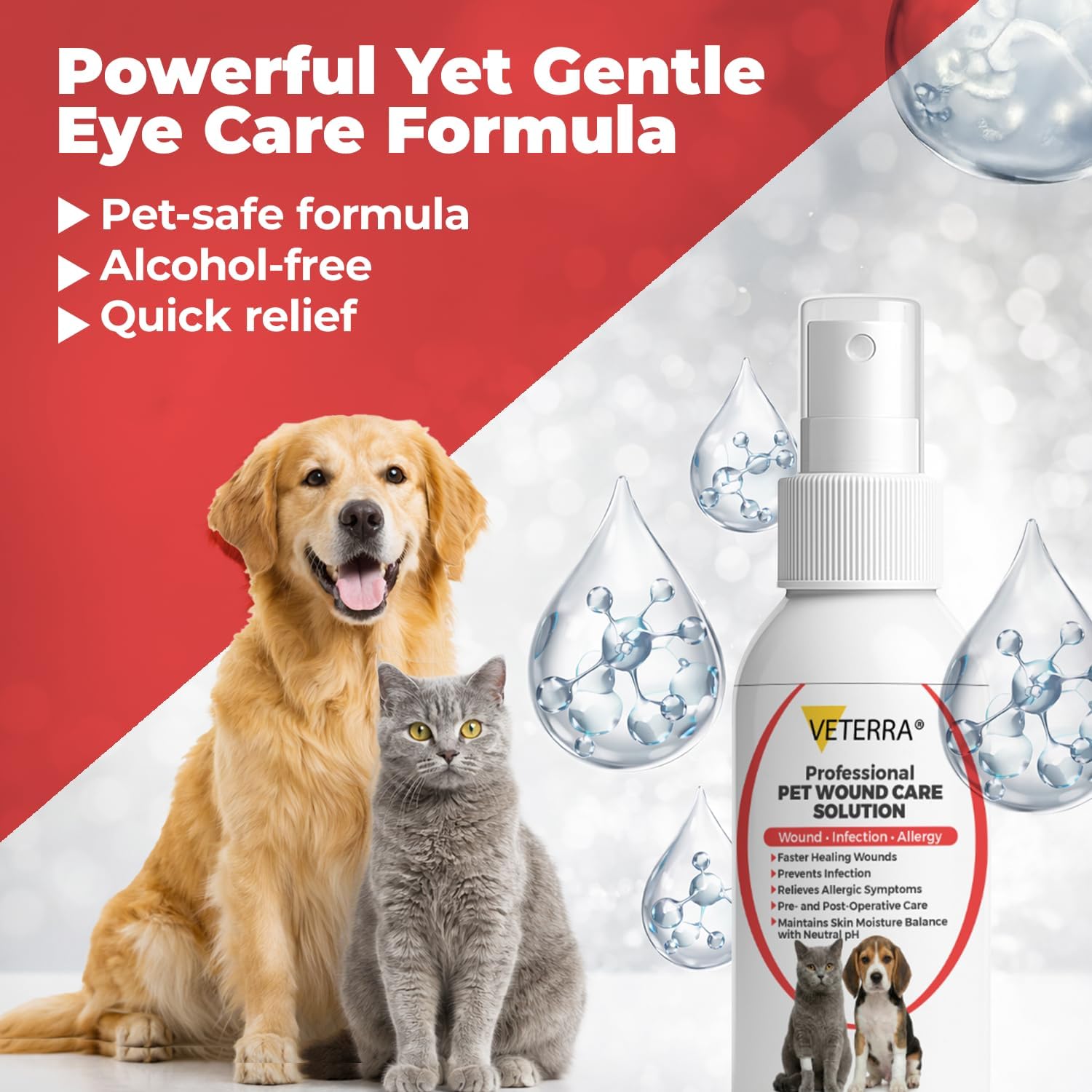 Dog and Cat Wound Care Spray for Dogs & Cats – Vet Recommended Skin Cleansing Spray, Helps Clean Minor Cuts & Scratches, Supports Skin Hygiene, Gentle No-Sting Formula - 3.38 Oz 100 Ml - Happypetzone.online - Image 7