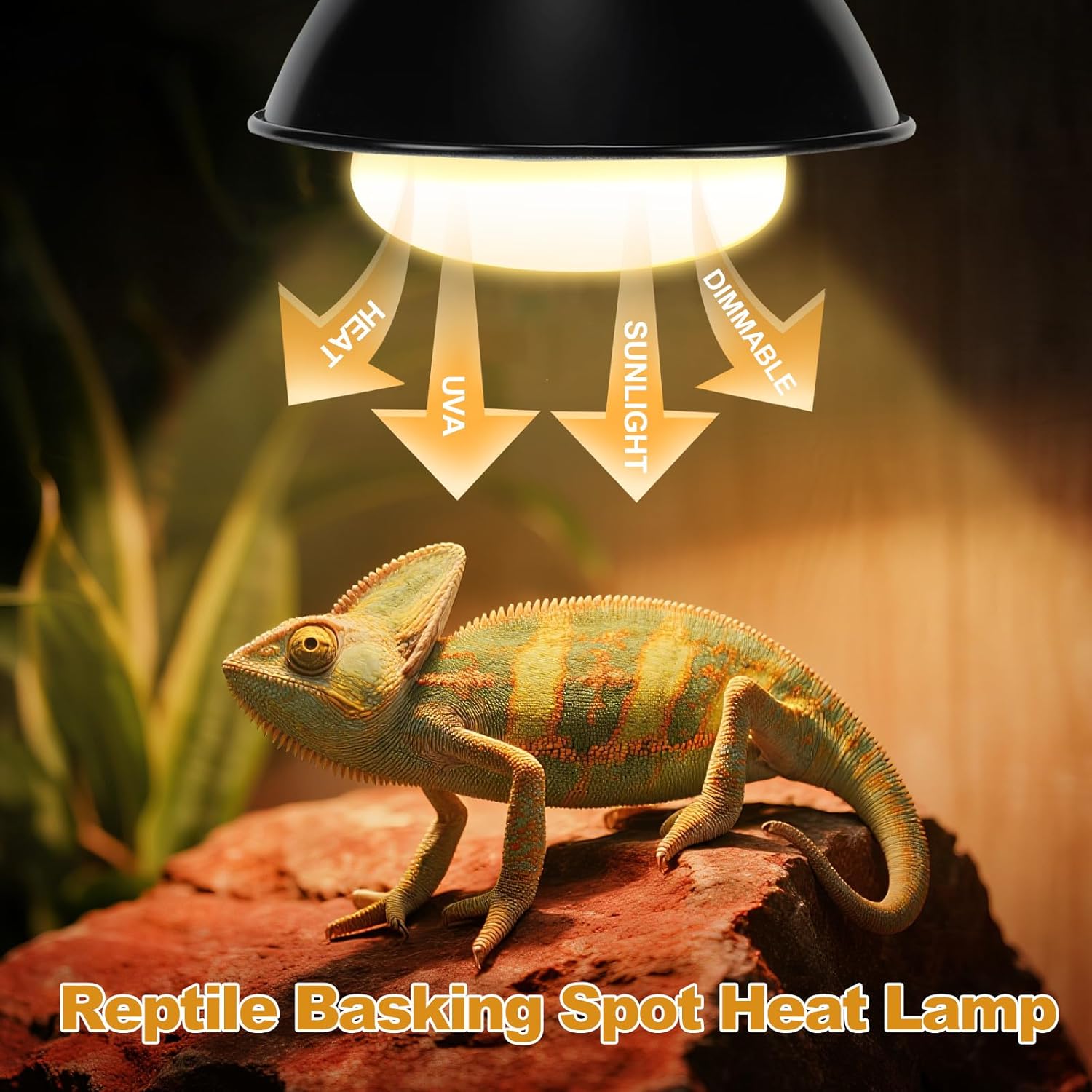 2Pack Reptile Heat Lamp, 150W Reptile Heat Emitter Infrared Basking Spot Light, UVA Daylight Heat Lamp Bulbs for Chickens Coop Reptiles Pets Brooder Use - Happypetzone.online - Image 2