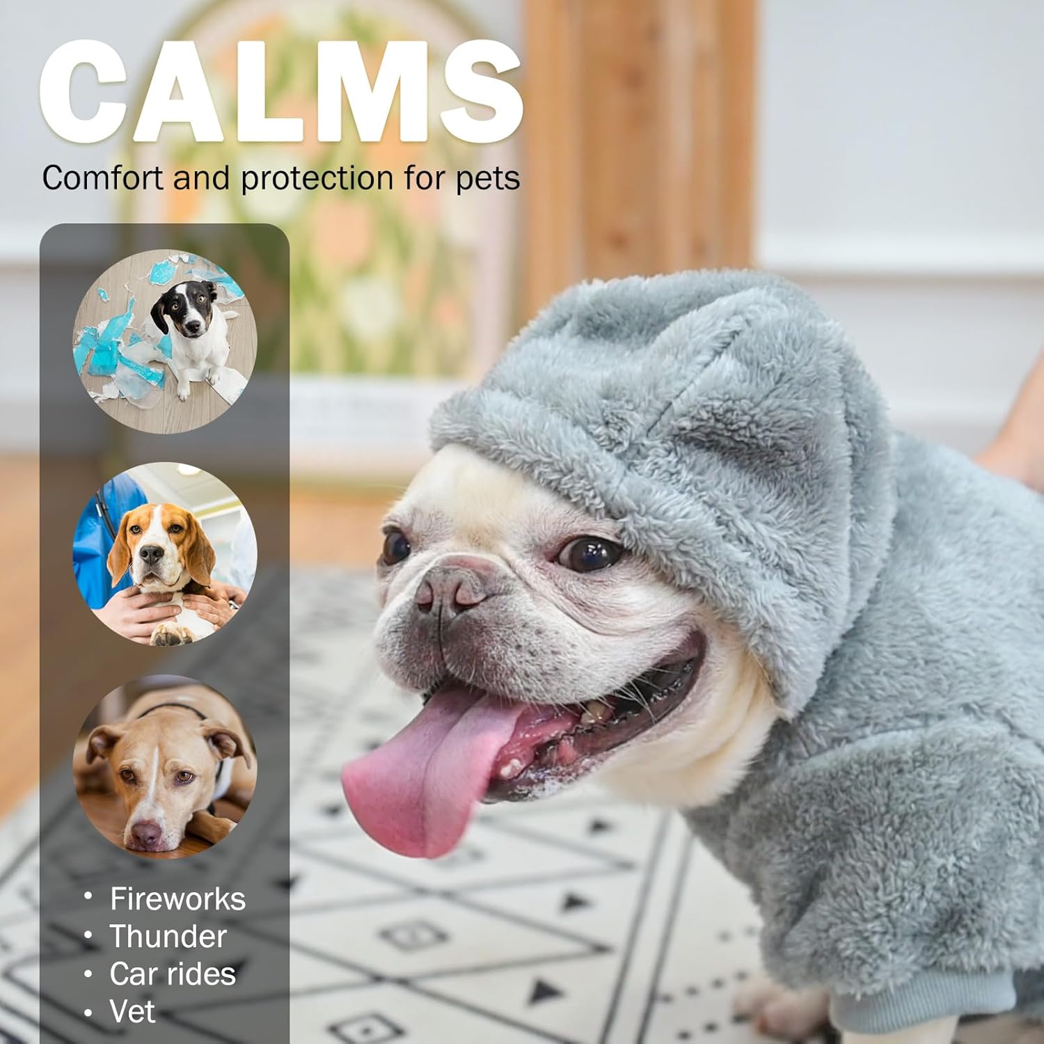 SCENEREAL Fleece Dog Sweaters Hoodie for Small Medium Large Dogs Girls Boys, Plush Fuzzy Dog Clothes Hoodies with Leash Hole, Winter/Fall Puppy Cold Weather Coat, Sherpa Hooded Sweatshirt, Green M - Happypetzone.online - Image 5