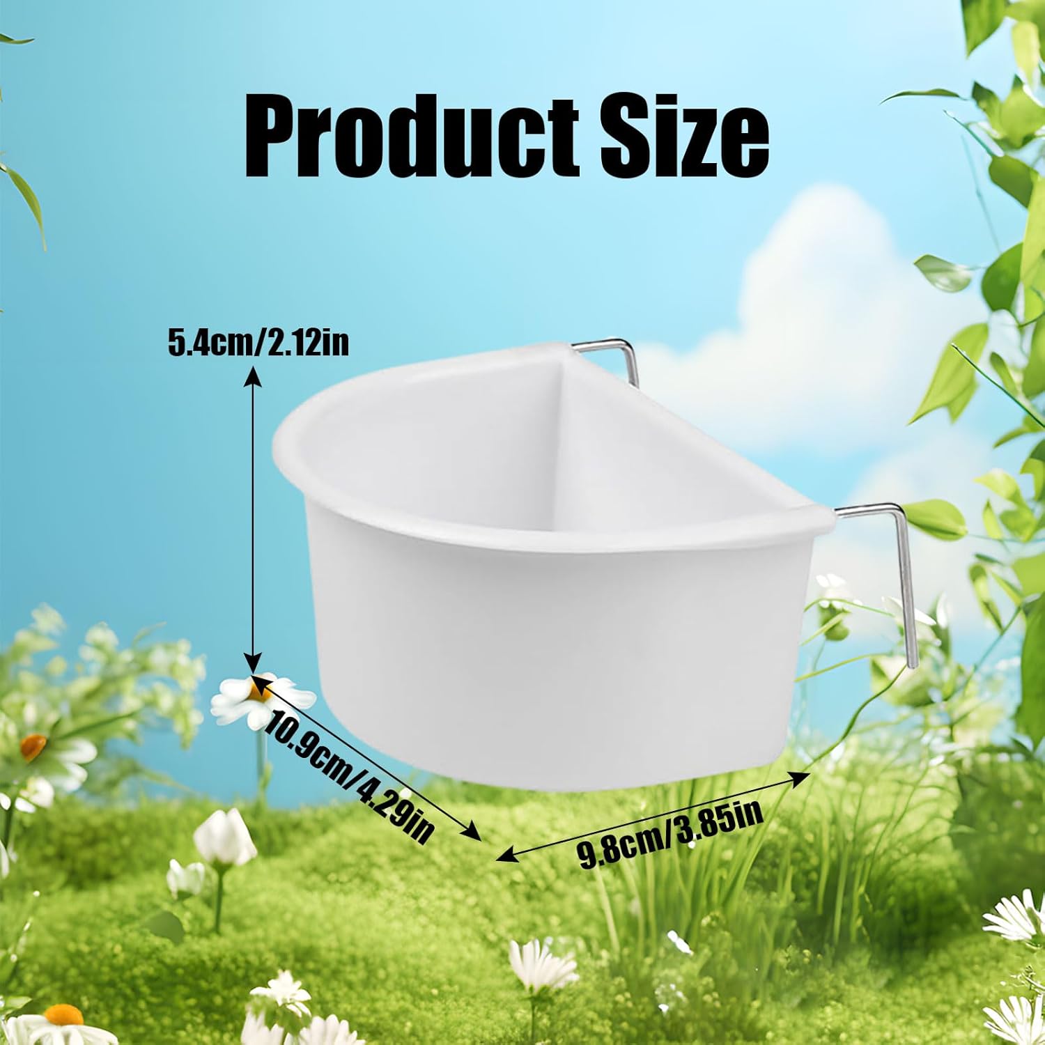 Bird Feeder, 2 Pcs Plastic Bird Food Feeder, Bird Water Cage Accessories, Hanging Bird Food Bowl Cups for Parrots Small Birds Pigeons Parakeet - Happypetzone.online - Image 2