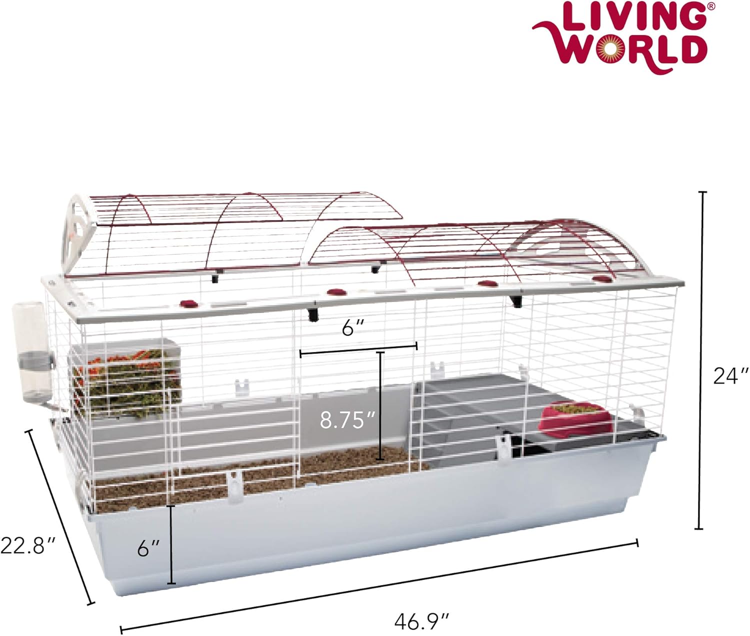 Living World - Deluxe Hybrid Habitat, X-Large - Rabbit, Guinea Pig, Chinchillas, and Small Animal Cage - Happypetzone.online - Image 4