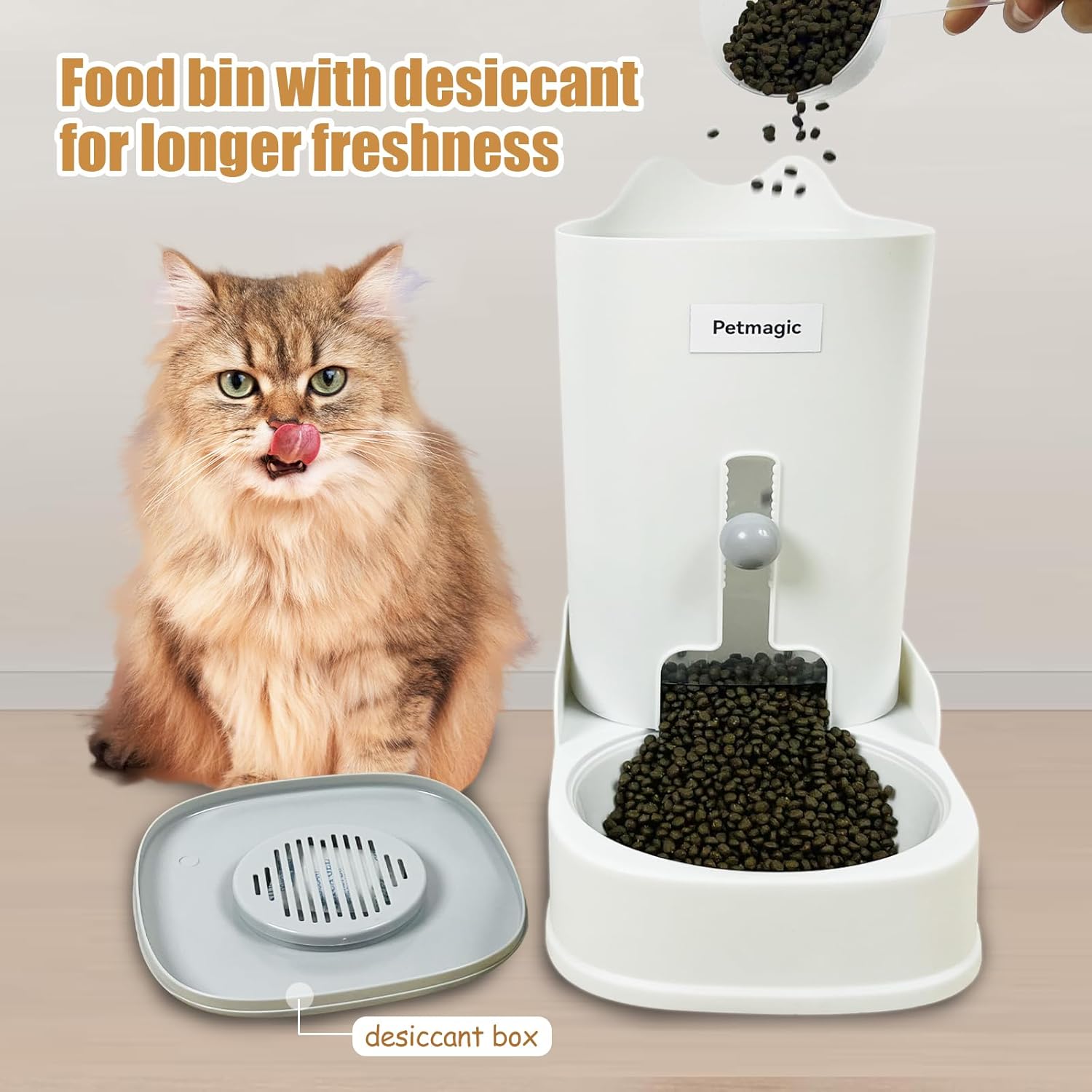 Gravity cat Feeder by Petmagic is a 3.6L Large-Capacity cat Food and Water Bowl Set. This Two-piece Set is Suitable for pet Feeding, Including Small and Medium-Sized Dogs, Kittens. - Happypetzone.online - Image 2