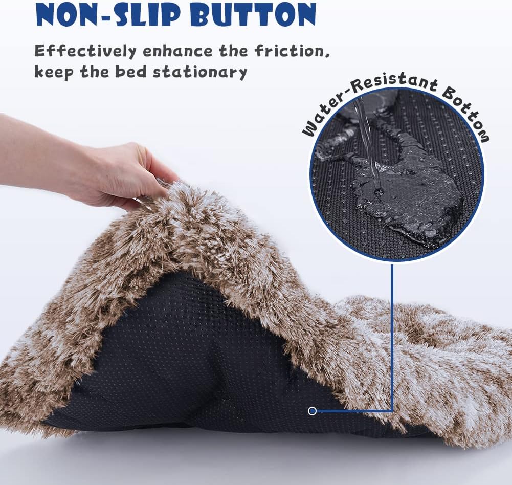 ULIGOTA Dog Bed Crate Pad Plush Soft Dog Crate Bed for Small Medium Large Dogs and Cats Washable Anti-Slip Kennel Crate Mats for Sleeping and Anti AnxietyS - Happypetzone.online - Image 5