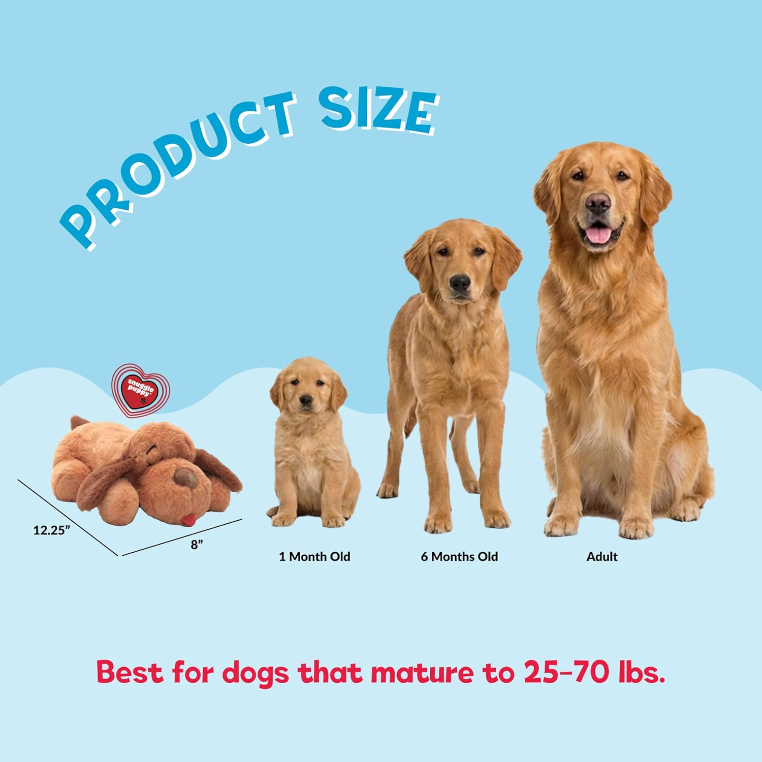 Snuggle Puppy Original Heartbeat Puppy Toy with Real-Feel Pulse & Heat Pack, Calming Sleep Aid for Puppy Anxiety, Crate Training, First Nights & New Puppy Transition - Biscuit - Happypetzone.online - Image 3