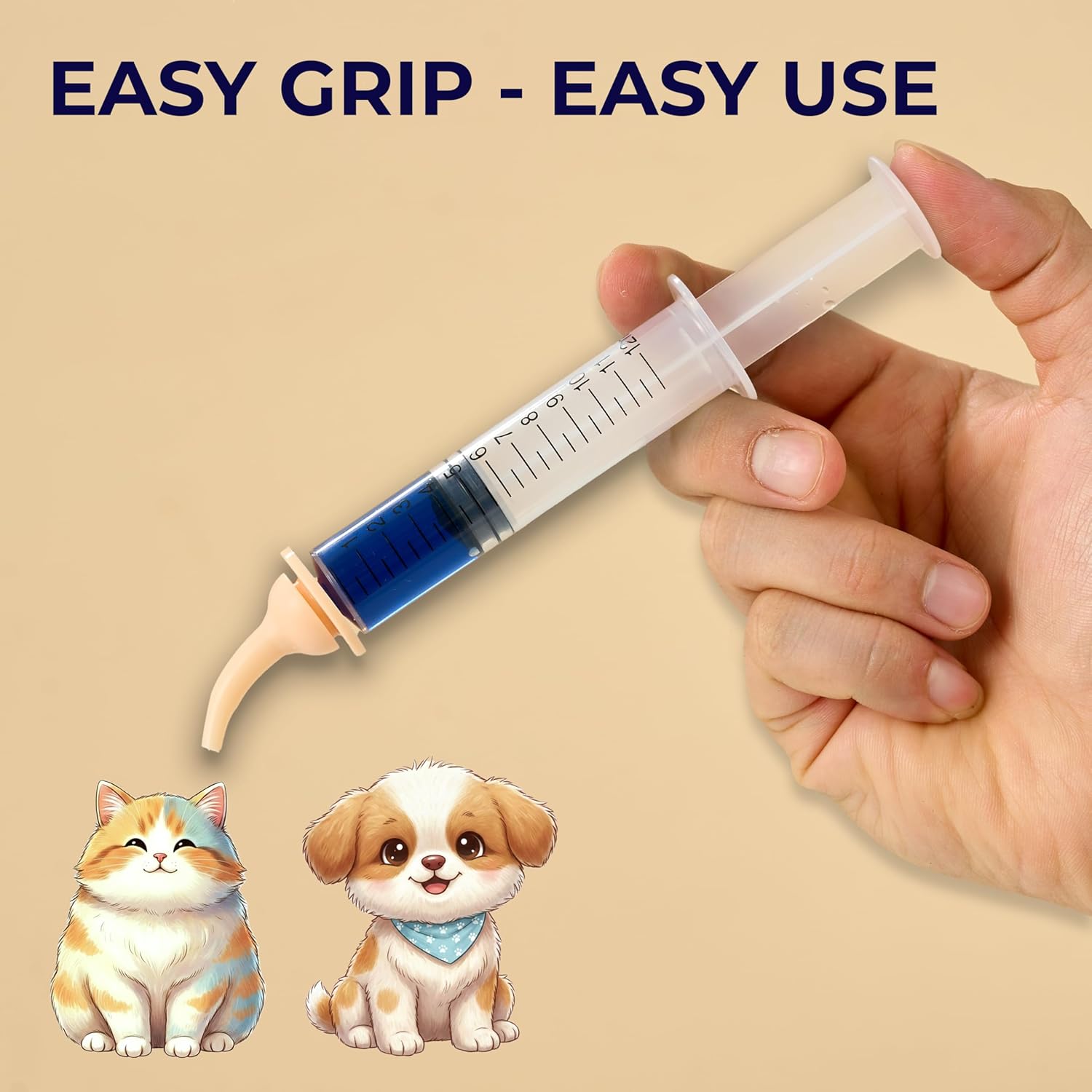 Pet Pill Shooter & Liquid Medicine Syringe for Dogs and Cats, Safe & Easy Pill Popper with Soft Silicone Tips, Pet Piller, Medication Feeder, Pill Pusher Dispenser for Pets Puppy Bird Feeding - Happypetzone.online - Image 6