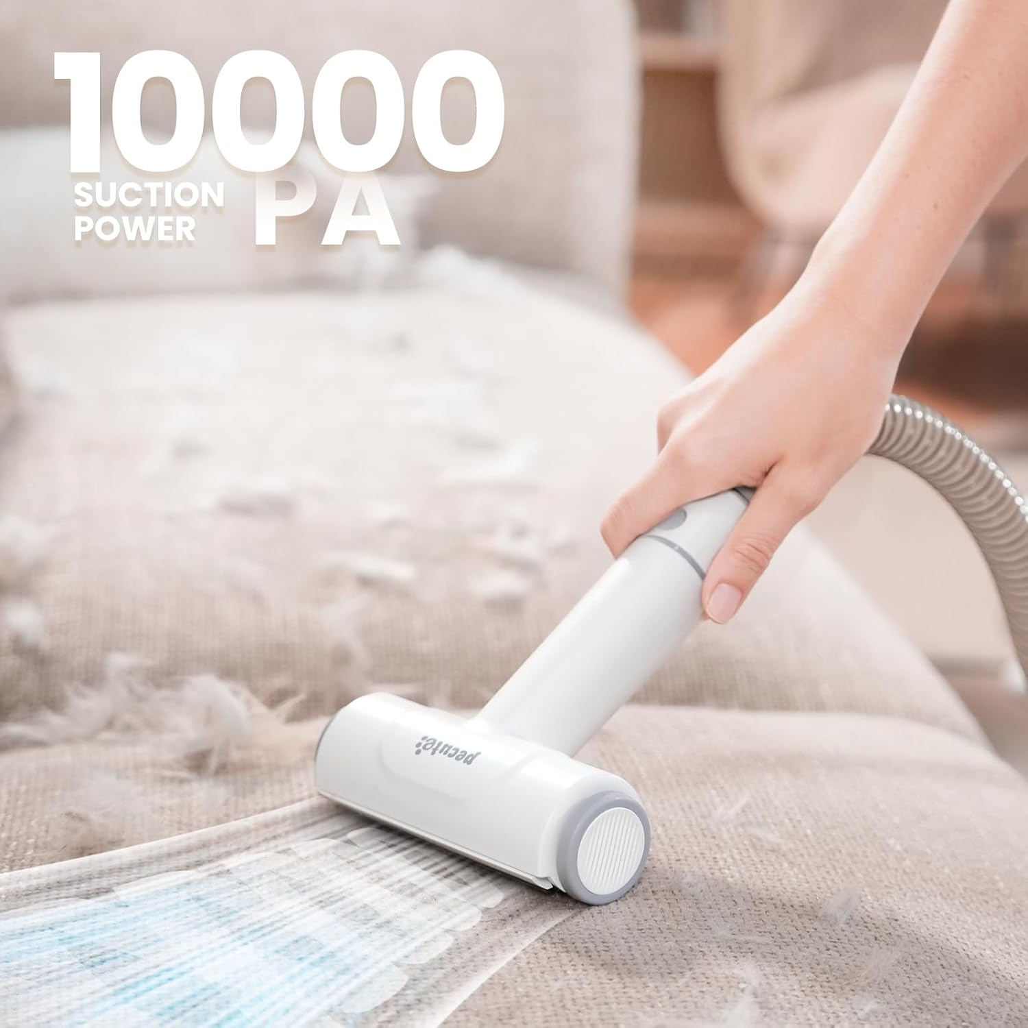 Pecute Dog Grooming Vacuum & Dryer, 7-in-1 Pet Grooming Kit with Clipper, 10000Pa Dog Vacuum for Shedding Grooming, Adjustable Speed & Temp, 55dB Low Noise,1.7L Dust Cup - Happypetzone.online - Image 8