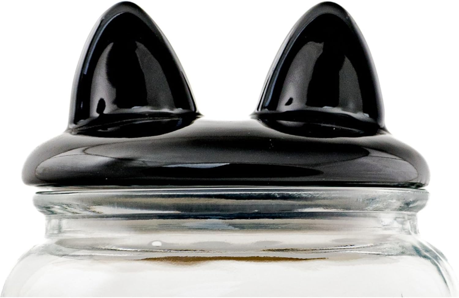 10 Strawberry Street Cat Ears Pet Treat Canister, Black - Happypetzone.online - Image 2