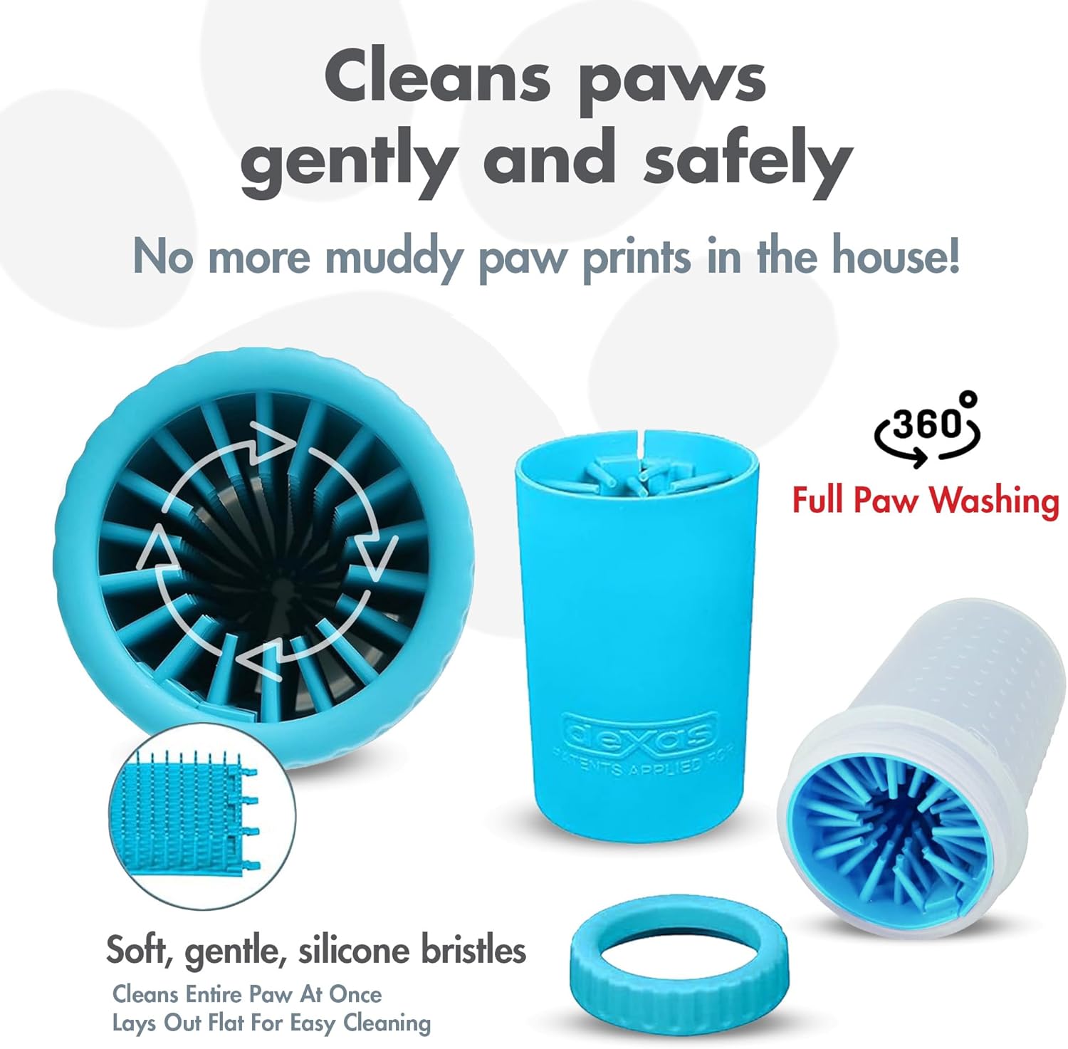 Dexas MudBuster Portable Dog Paw Cleaner, Medium, Blue - Premium Quality Pet Supplies and Accessories - Happypetzone.online - Image 2