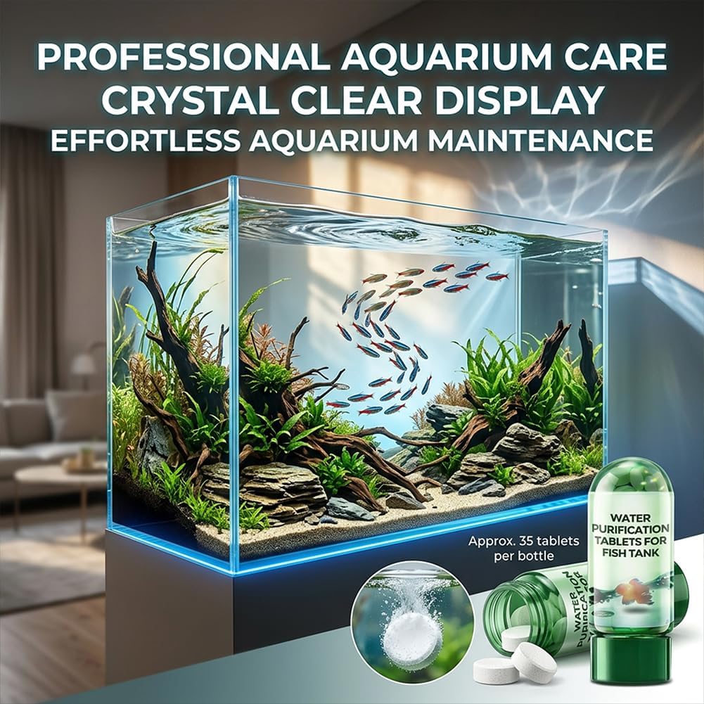 Powerful Aquarium Water Purification Tablet, Water Purification Tablets for Fish Tank, Efficient Clear Turbidity & Improve Water Quality, New Year's Gift for Aquarium Enthusiasts (1pcs) - Happypetzone.online - Image 7