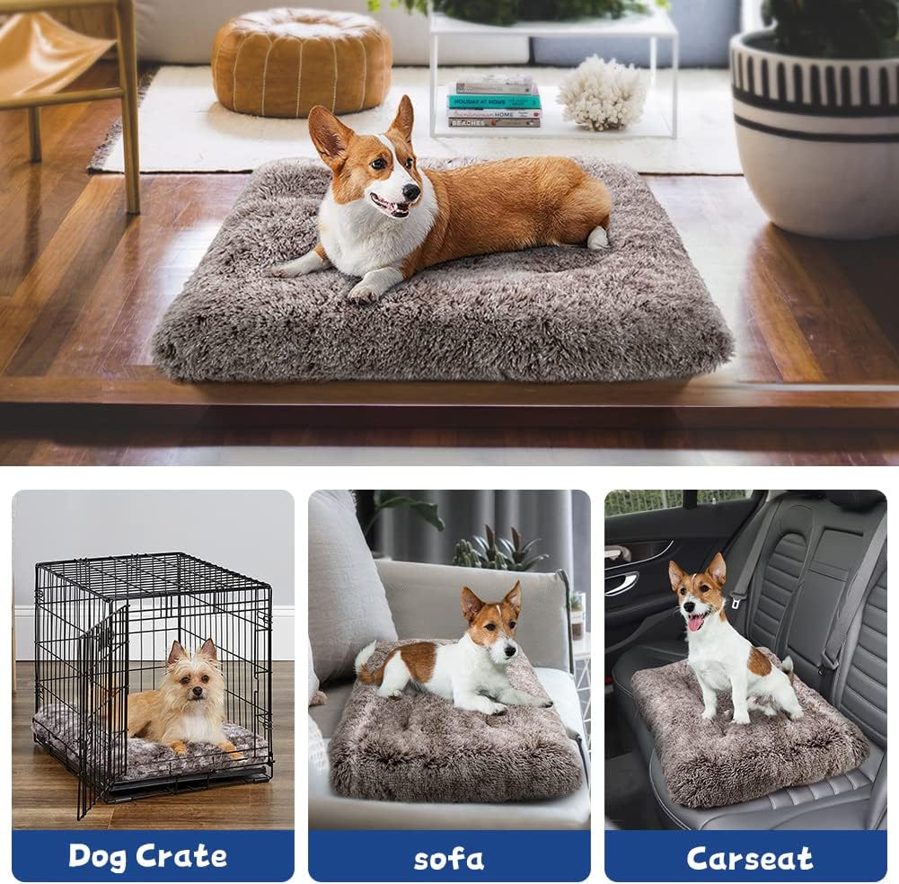 ULIGOTA Dog Bed Crate Pad Plush Soft Dog Crate Bed for Small Medium Large Dogs and Cats Washable Anti-Slip Kennel Crate Mats for Sleeping and Anti AnxietyS - Happypetzone.online - Image 6