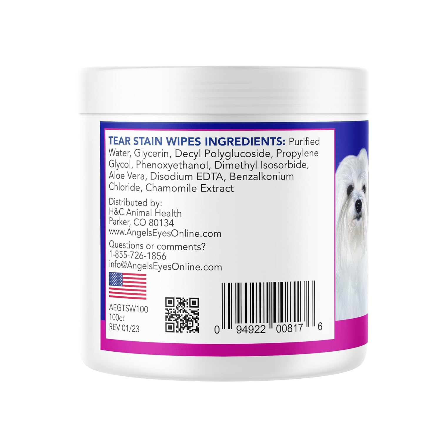 Angel's Eyes Gentle Tear Stain Wipes for Dogs and Cats - 100 Ct - Presoaked Textured (AEGTSW100) - Happypetzone.online - Image 6