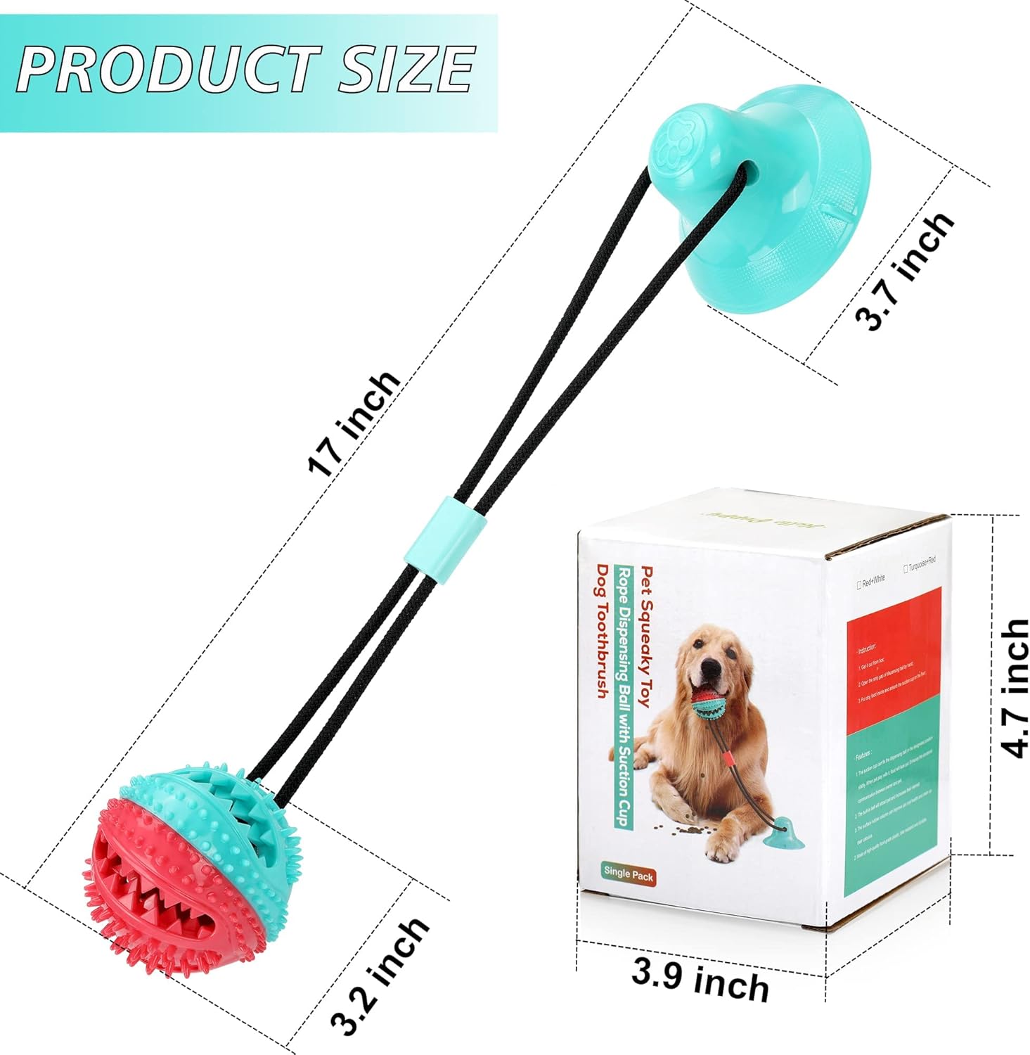 ALLRIER Dog Toys to Keep Them Busy for Boredom,Interactive Dog Toys Tug of War, Mentally Stimulating Toys for Dog, Puppy Teething Puzzle Treat Food Dispensing Ball Toy for Small Medium Dogs - Happypetzone.online - Image 7