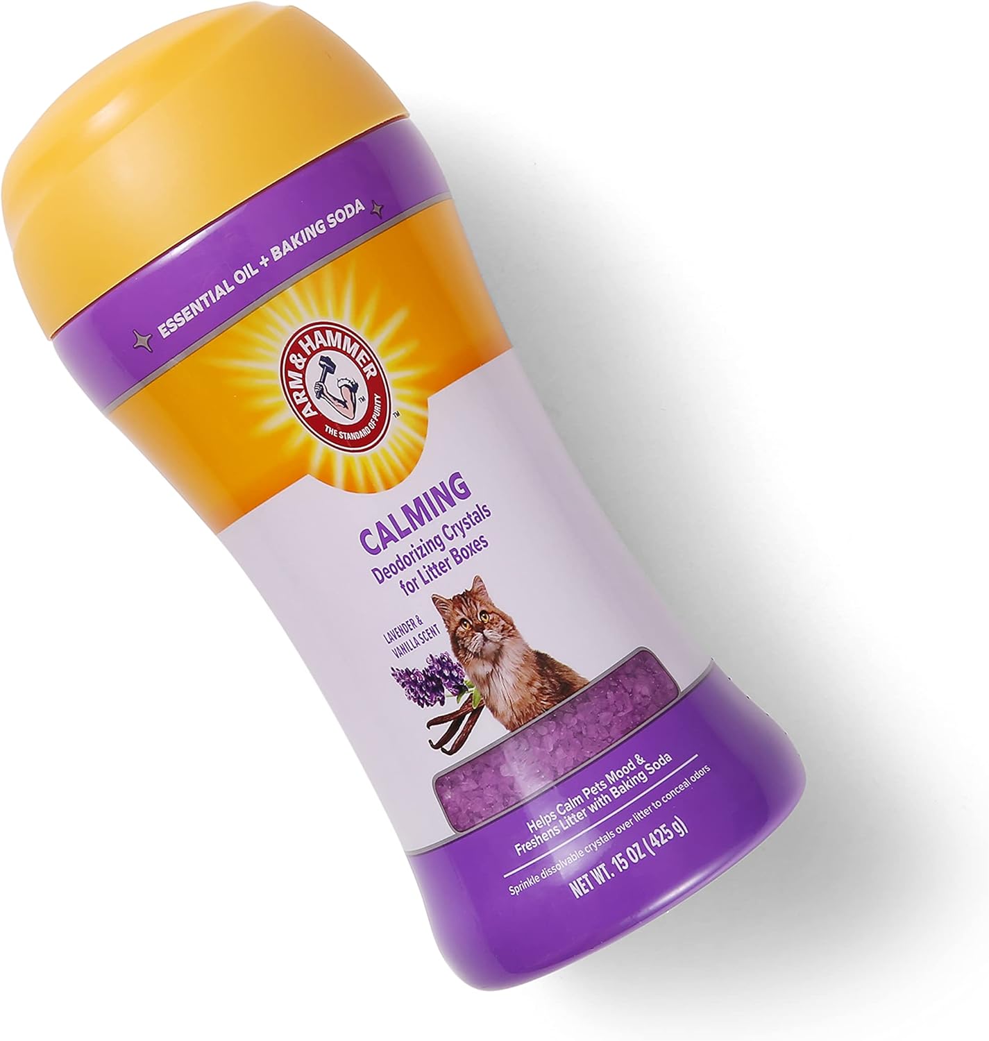 Arm & Hammer Cat Litter Deodorizing Crystals with Baking Soda, Odor Neutralizer, Dissolving Litter Box Deodorizer for Cat Odor Control, Lavender and Vanilla Scent, 15 Oz - Happypetzone.online - Image 5