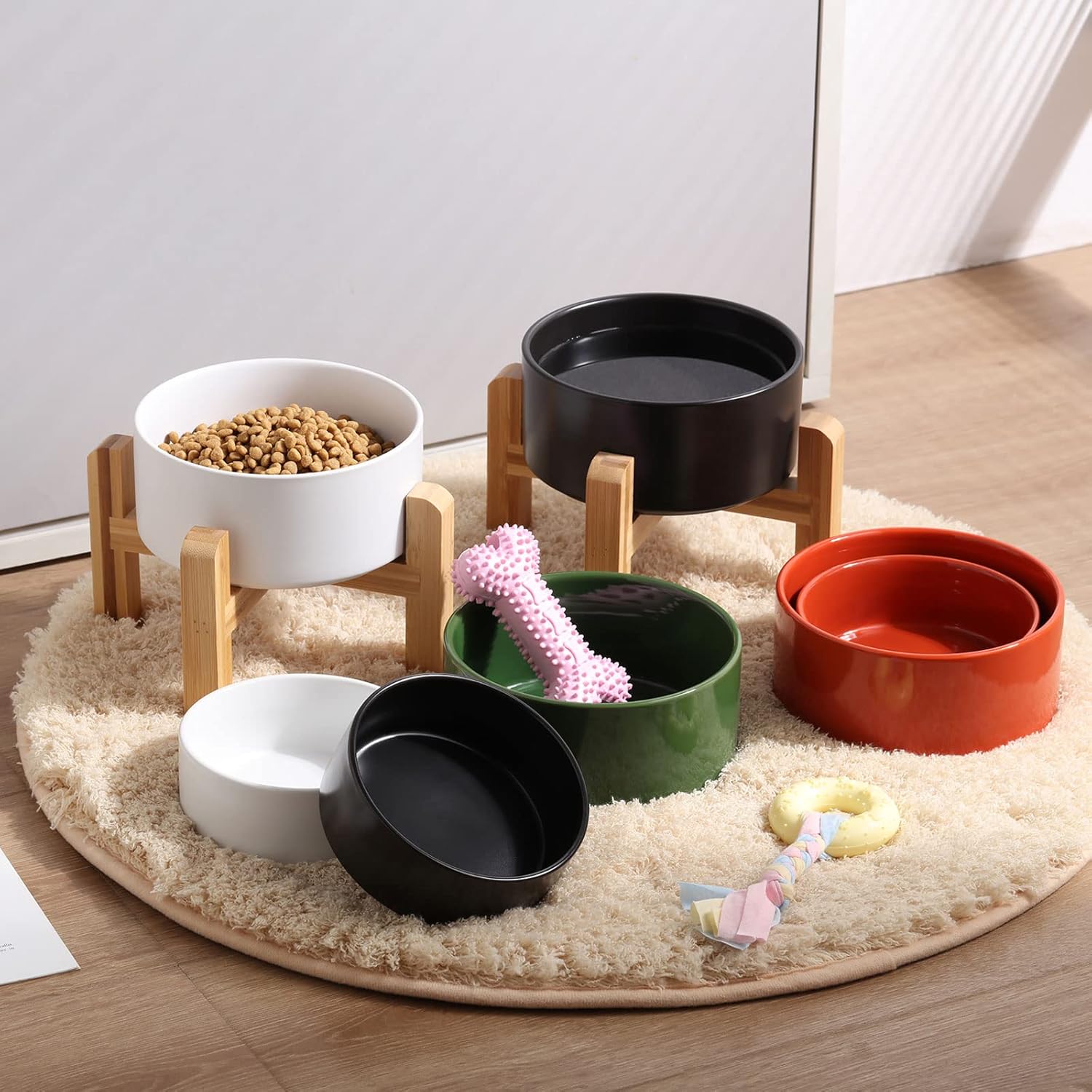 Petygooing 28 OZ Rust Red Elevated/Raised Ceramic Dog Bowl for Small and Medium Breeds, Dog Food Water Dish with Stand,Pet Feeding Bowl with Anti Slip Rubber for Cats Small and Medium Dogs (3.6 Cups) - Happypetzone.online - Image 7