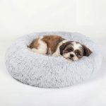 round dog bed fluffy