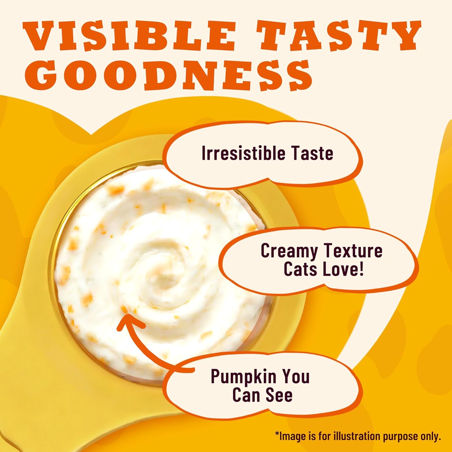 Lickable Cat Treats with Lick-Up Spoons, Healthy Pumpkin Wet Cat Snacks for Digestive Support, Grain-Free Kitten Treats with Taurine, Vitamins & 70% Real Chicken, 10.16 oz (24 Spoons) - Happypetzone.online - Image 2