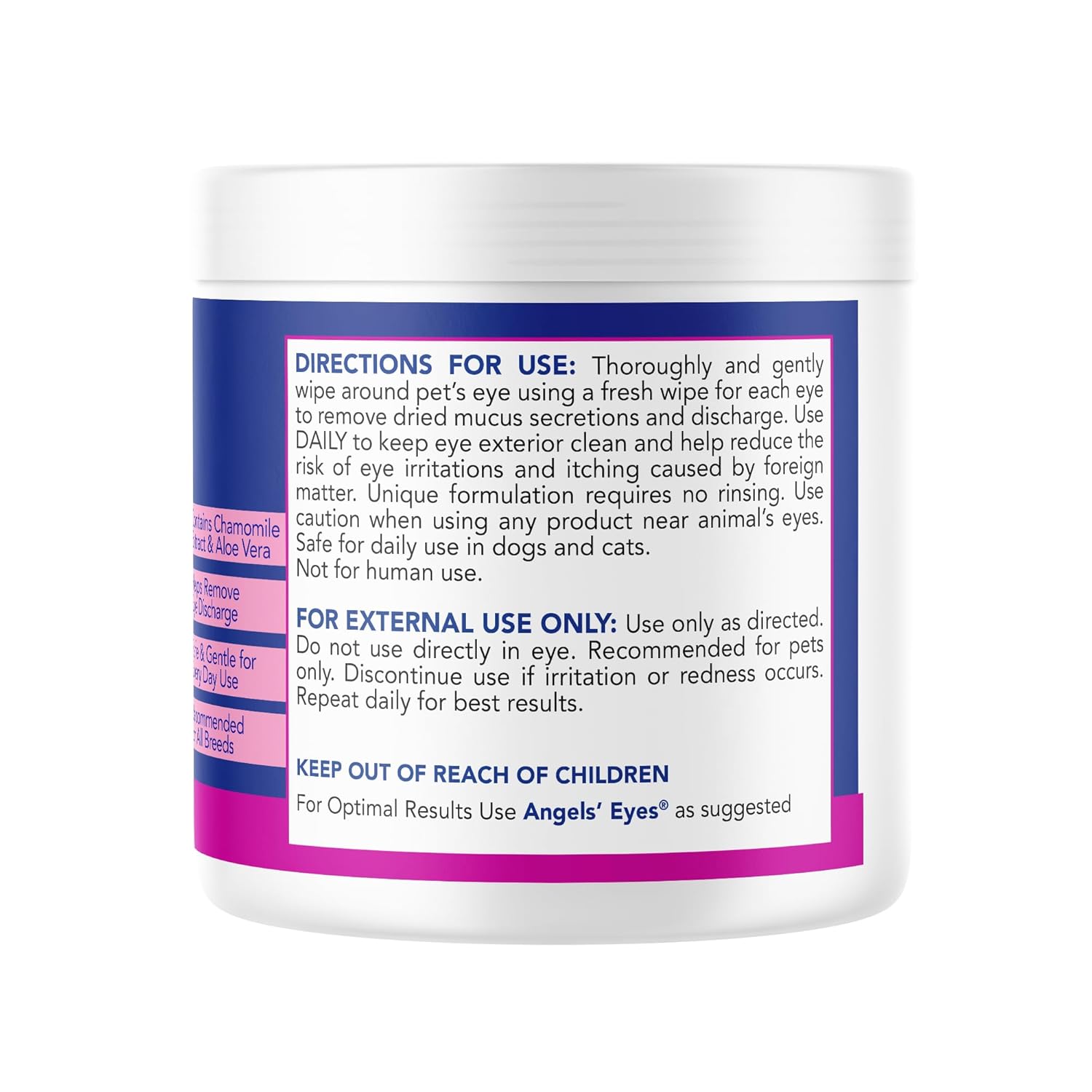 Angel's Eyes Gentle Tear Stain Wipes for Dogs and Cats - 100 Ct - Presoaked Textured (AEGTSW100) - Happypetzone.online - Image 7